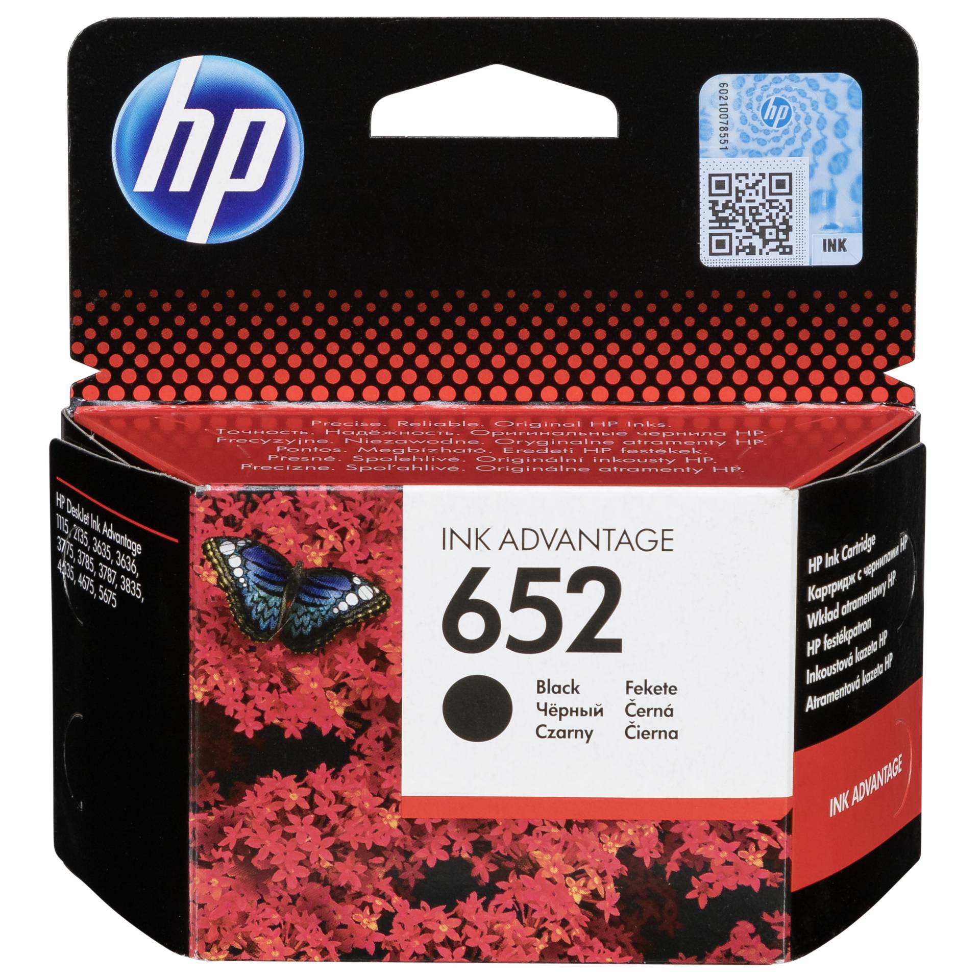 HP F6V25AE Tintenpatrone  schwarz No. 652
