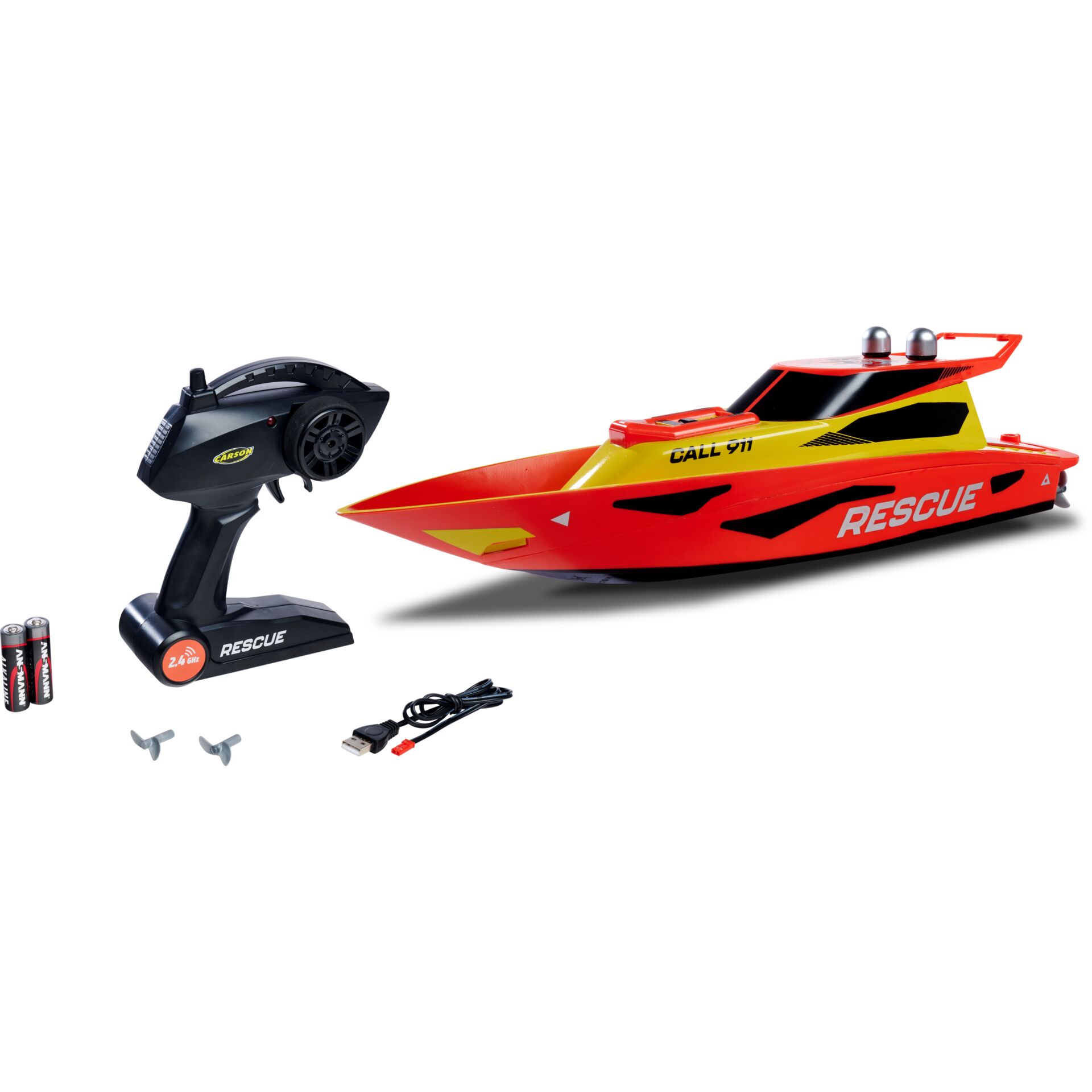 RC Boot, Remote Control, Rettungsboot, Batterie betrieben,  USB-Ladegerät