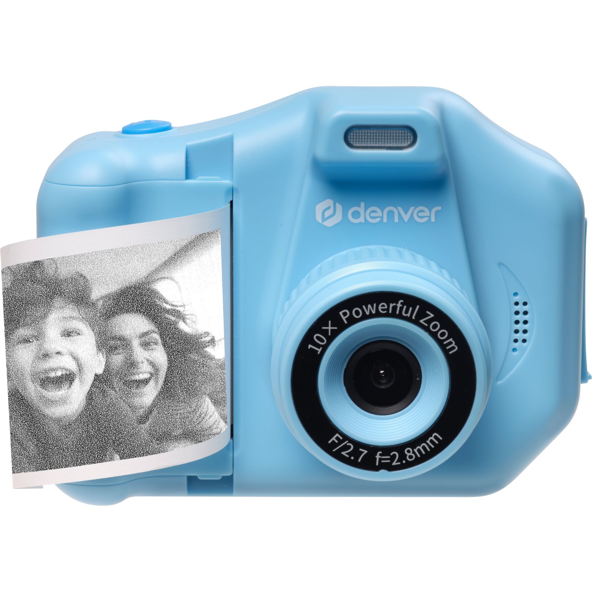 Kinderkamera, Sofortbildkamera, blau, Digitaldruck, 10-fach-Zoom