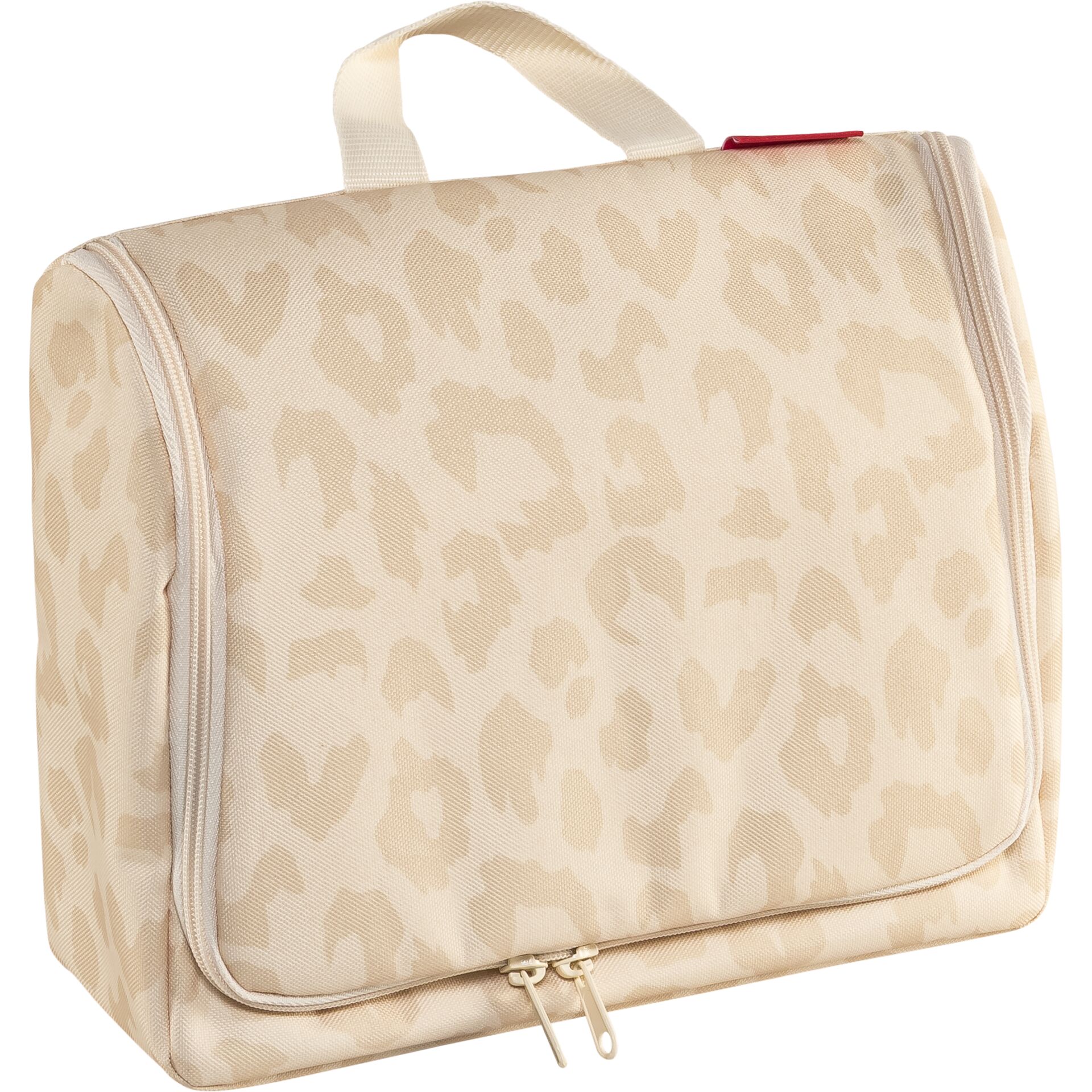 Koffer, Reiseetui, Brieftasche, Leopardenmuster, Beige