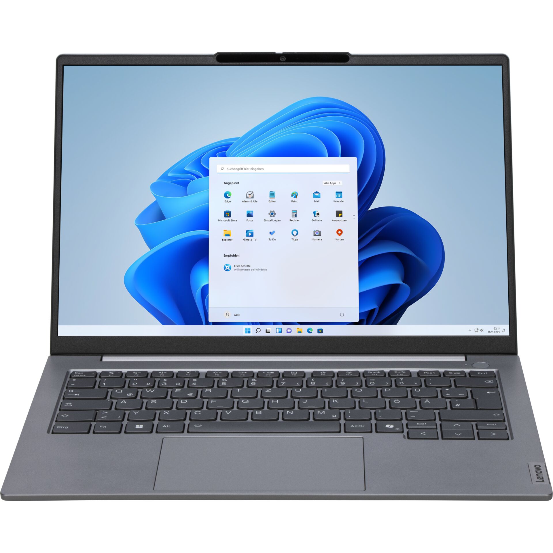 Laptop, grauer Laptop, Tastatur, Fenster-Ansicht?, Windows 11