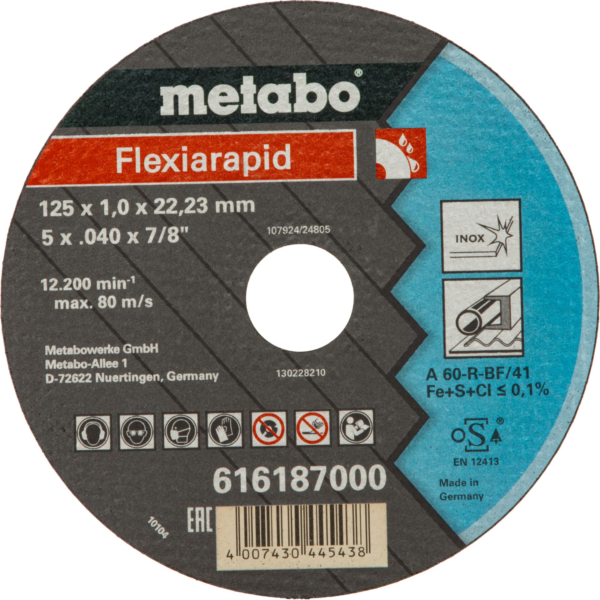 Disk, Dvd, Trennscheibe, Metalltrennscheibe, Edelstahl, 125 mm, Dünne Scheibe