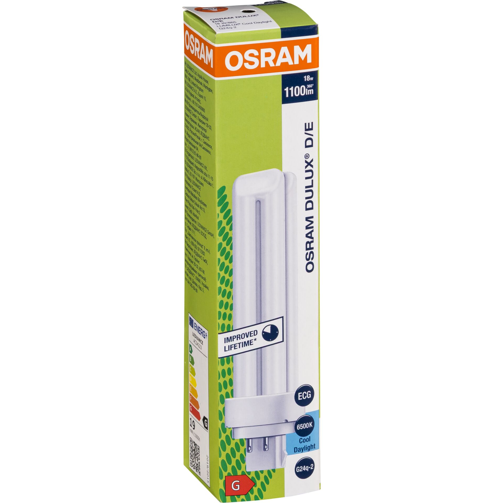 Glühbirne, Dulux DVE, LED-Glühbirne, 6500K, Energieeffizienz G