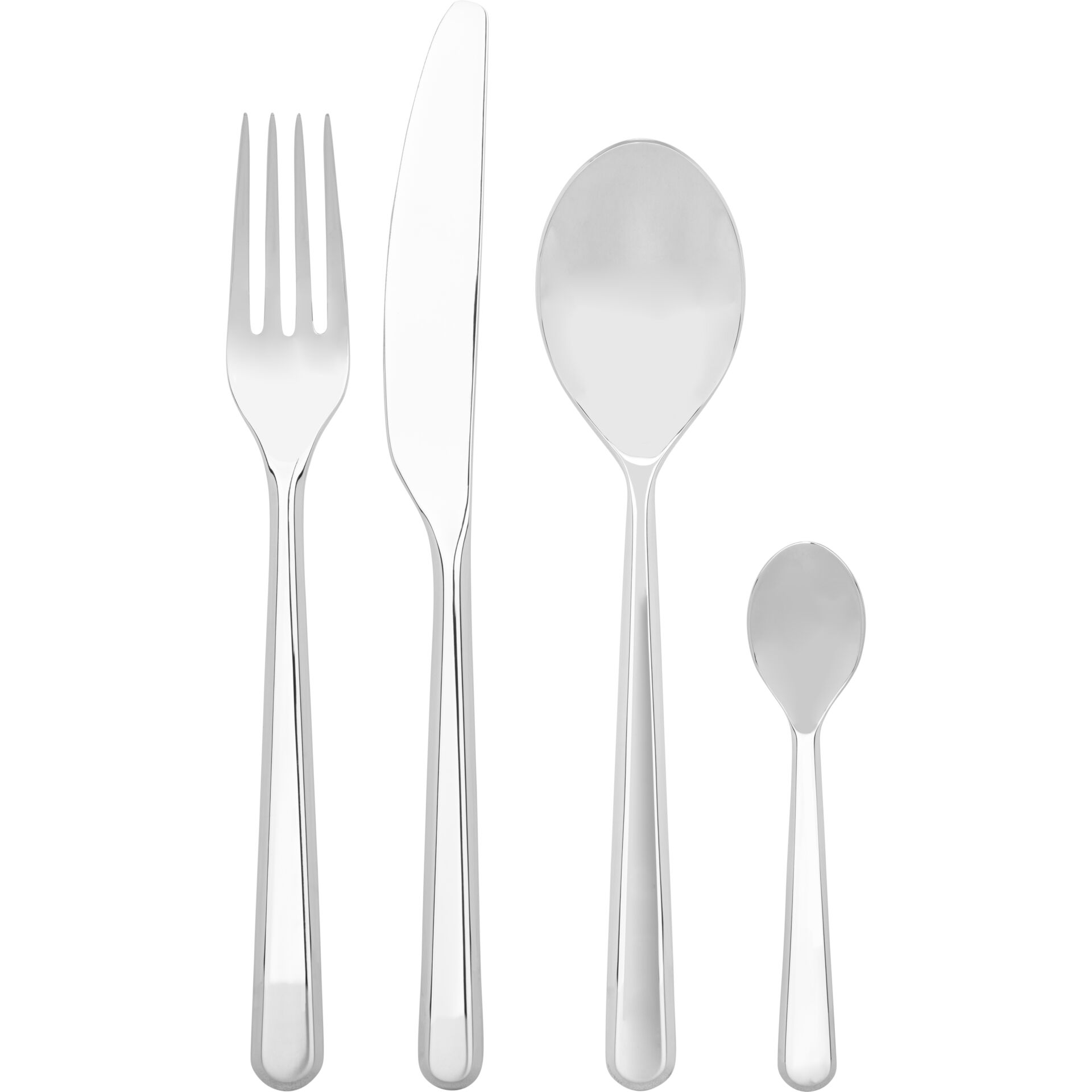 Gabel, Messer, Kaffee-/Tischmesser-Set, Besteck, Stilvolles Silber