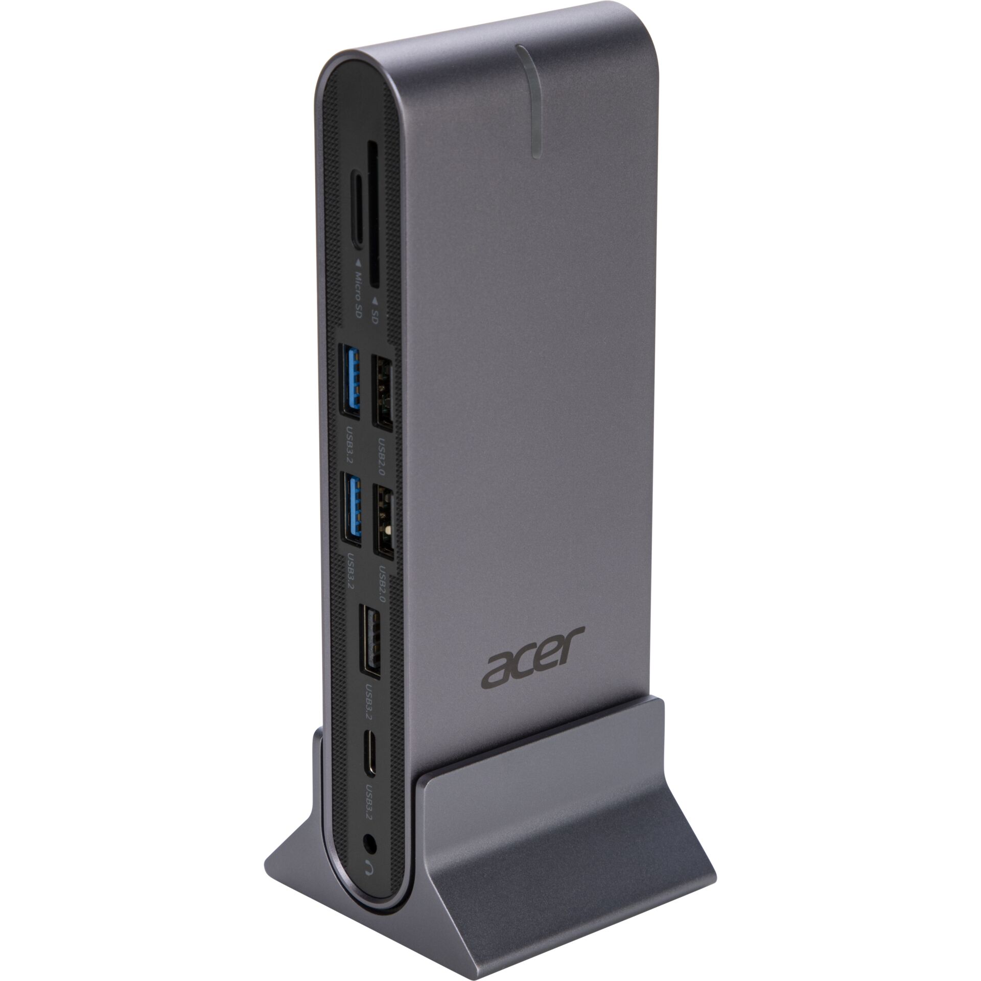 USB-C Hub, Desktop Dock, Aluminium, Grau, Acer Logo