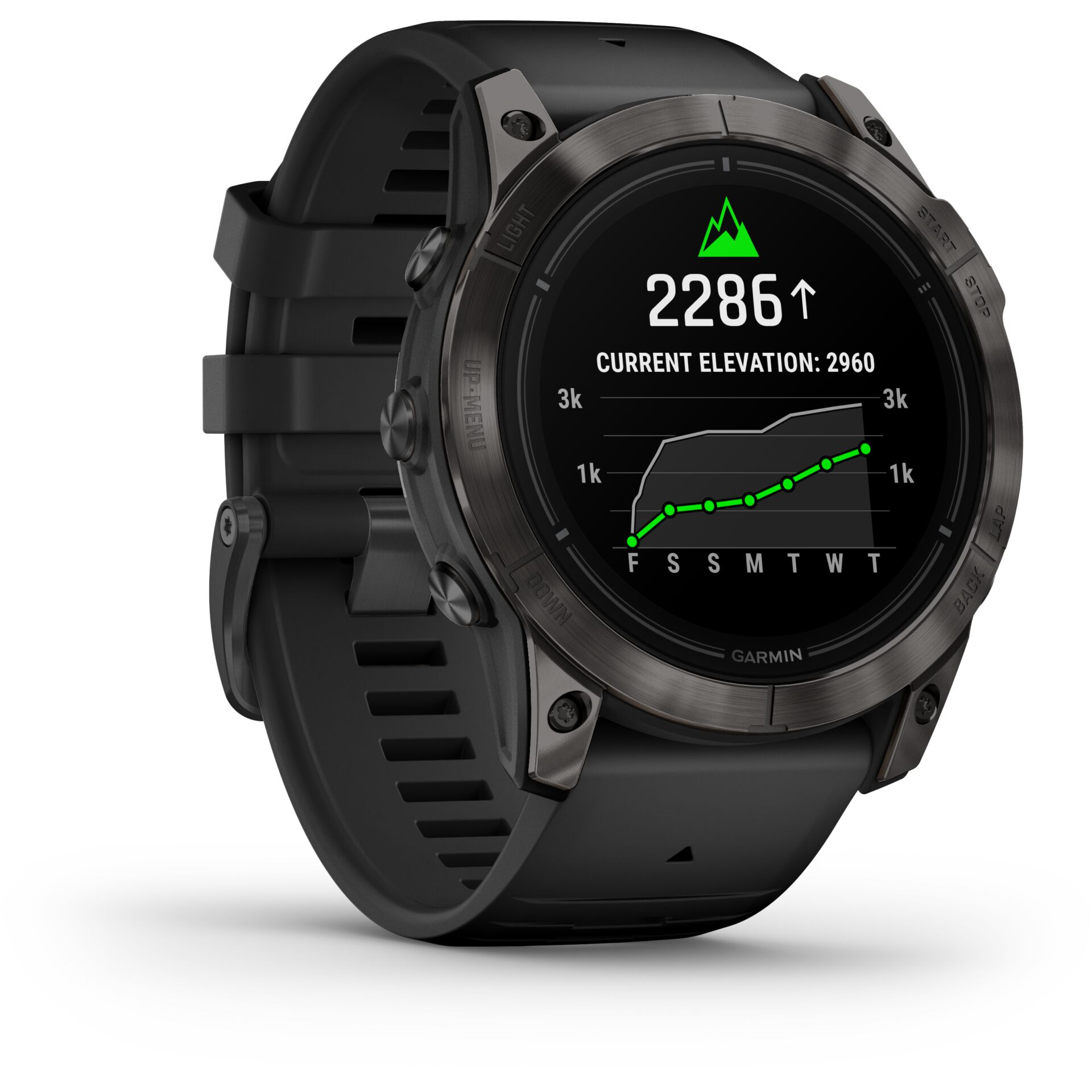 Smartwatch, Garmin, Schwarz, Runddisplay, Herzfrequenz