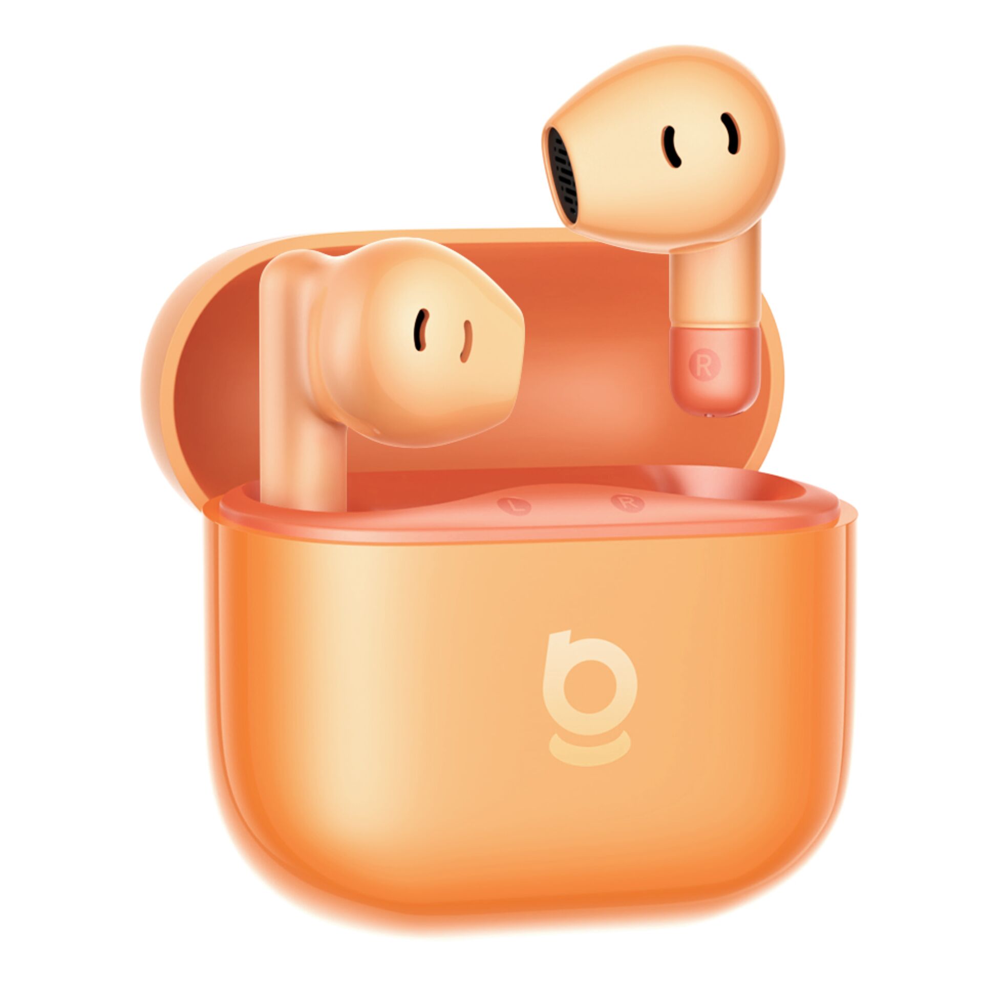 Kopfhörer, In-Ear, Drahtlos, Case, Orange