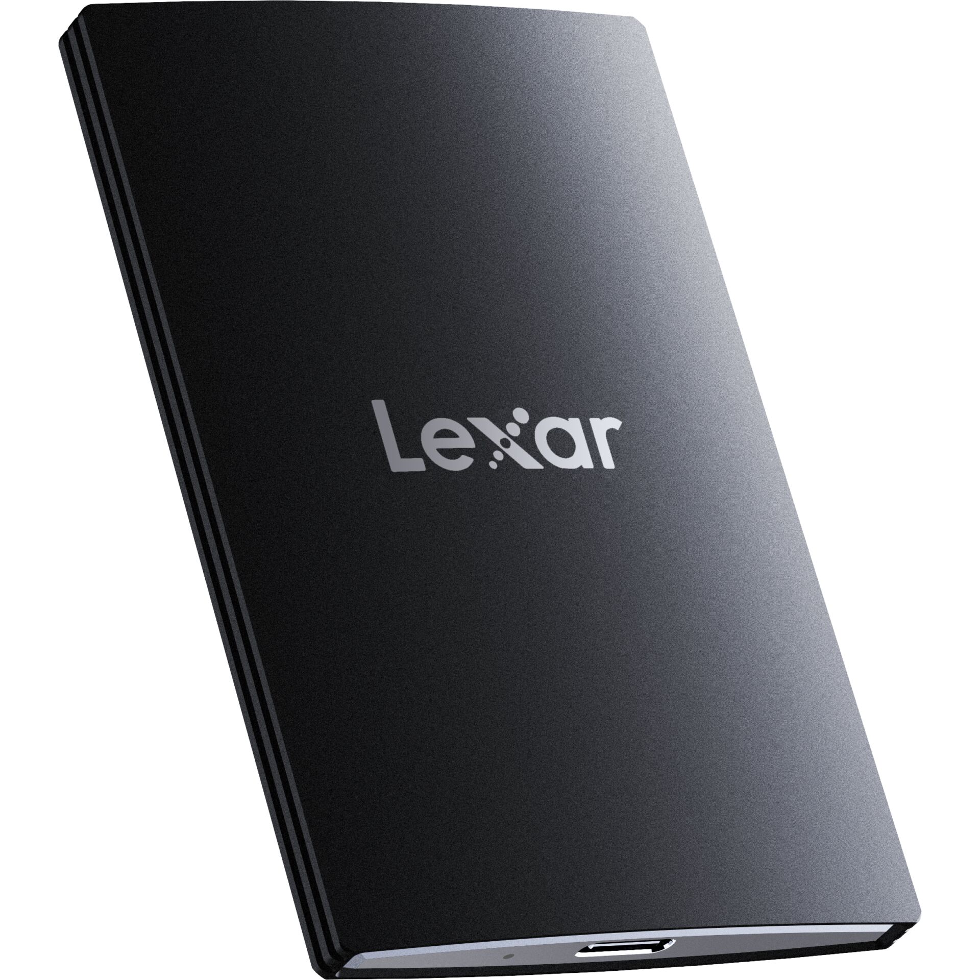 externe Batterie, Powerbank, USB-C, Dual USB, schlank schwarz