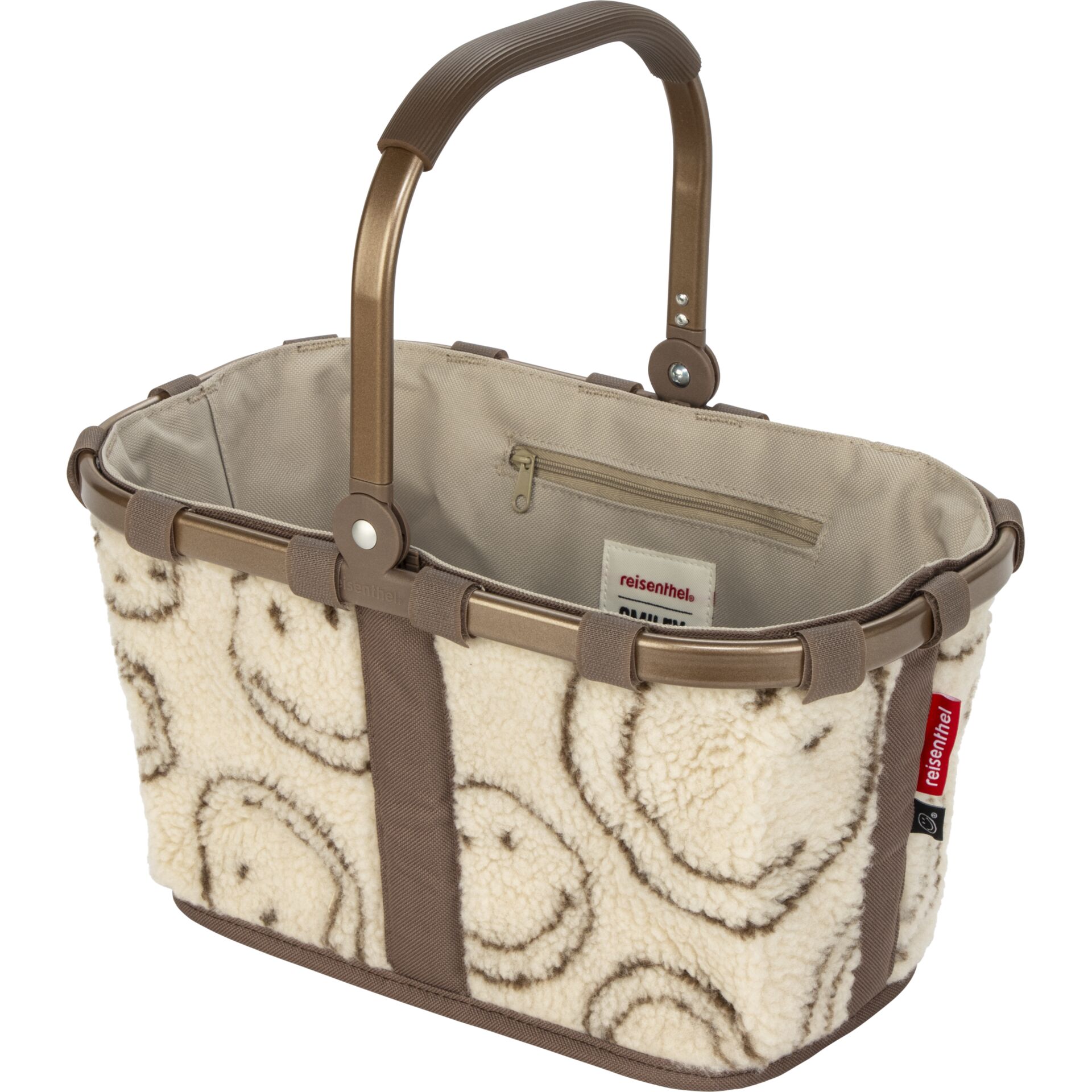Tasche, Handtasche, Fleecemuster, Korbform, Reisenthel