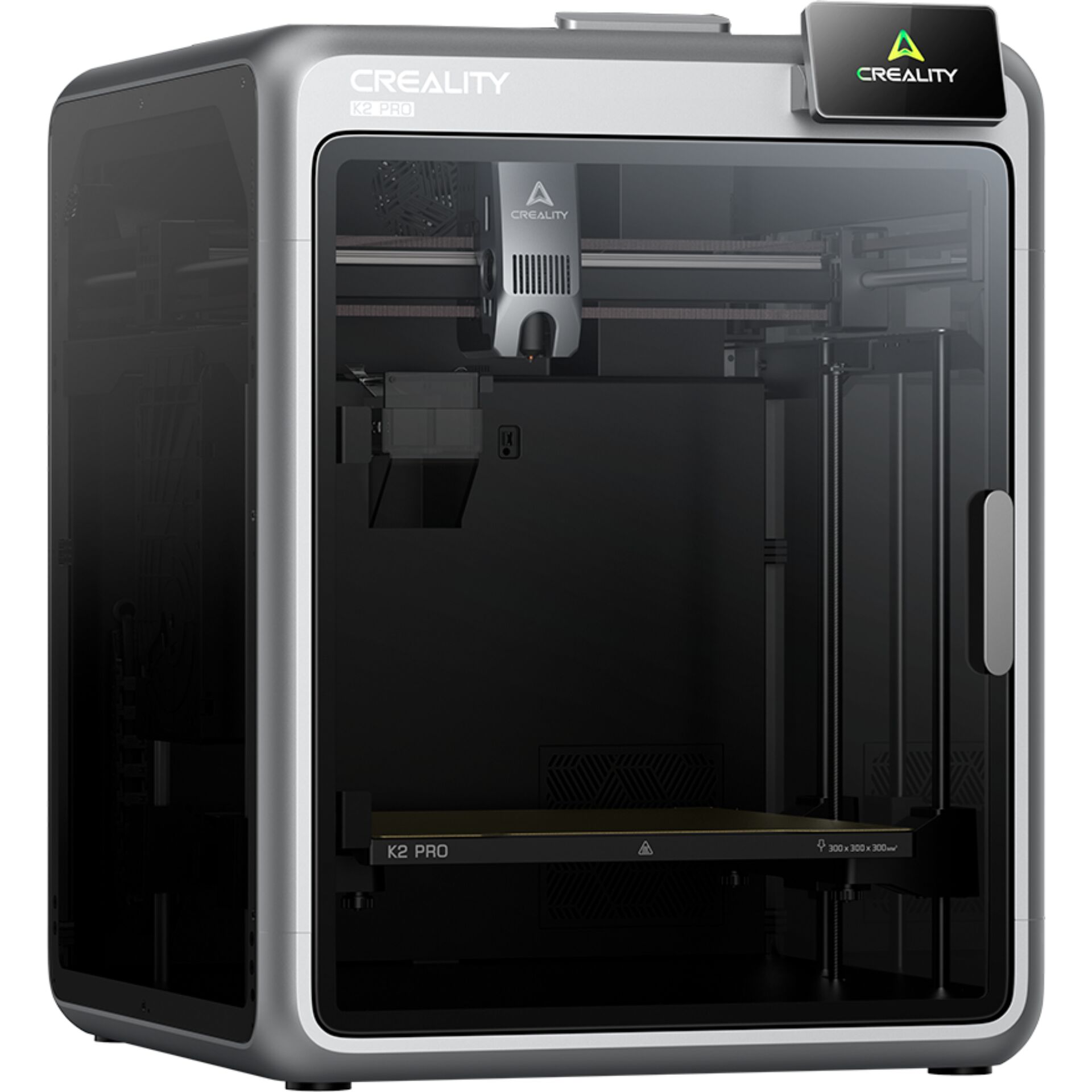 3D-Drucker, K2 Pro, Glasfront, BDC-Drucker, Filament-Schlitten