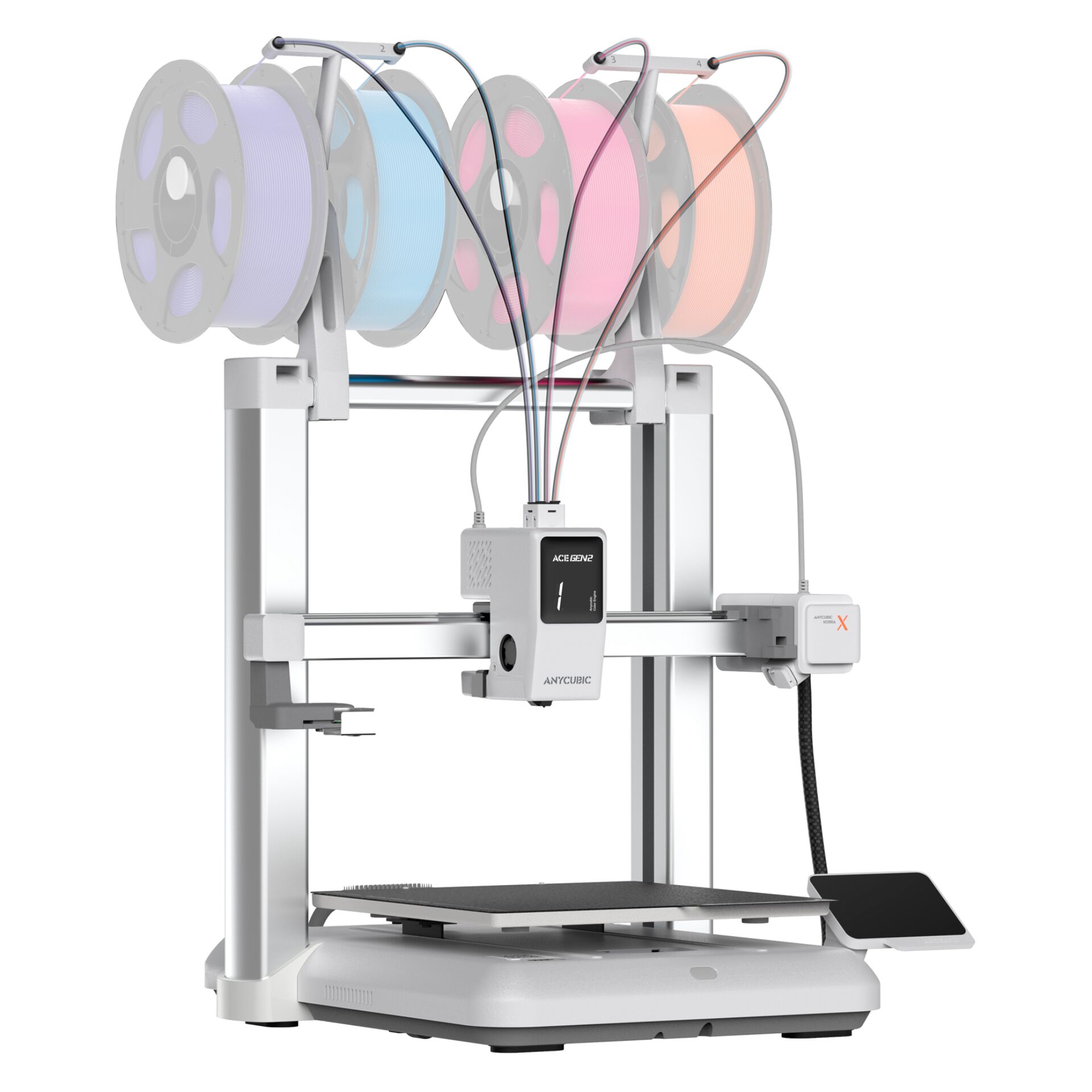 3D-Drucker, Kunststoff, Mehrfarbig, Filamentenspulen, Präzisionswerkzeug