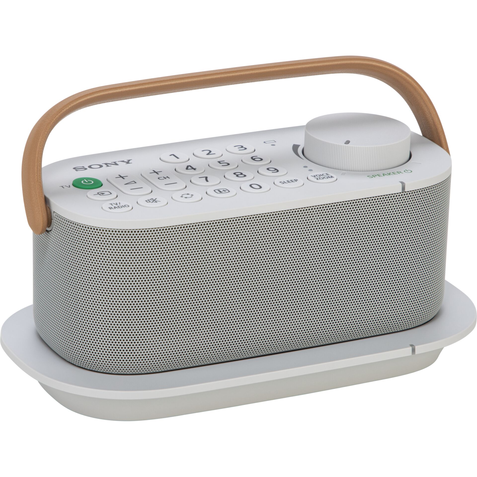Radio, Tragbarer Lautsprecher, Bluetooth, Grau, Lederschlaufe