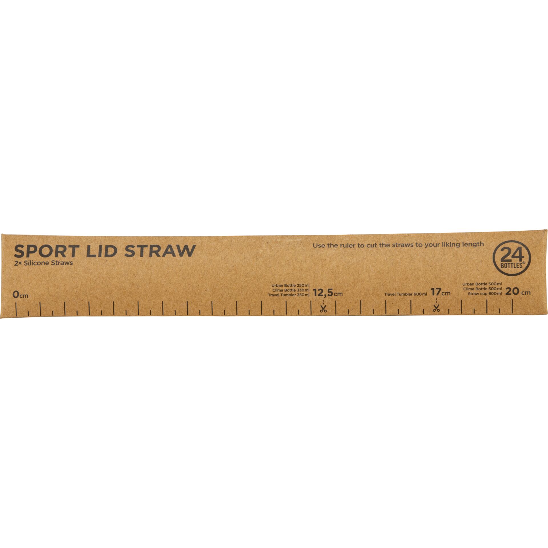 Sport lid straw, Strohhalme aus Silikon, Verpackung aus Karton, Linealmarkierungen, 24 Flaschen