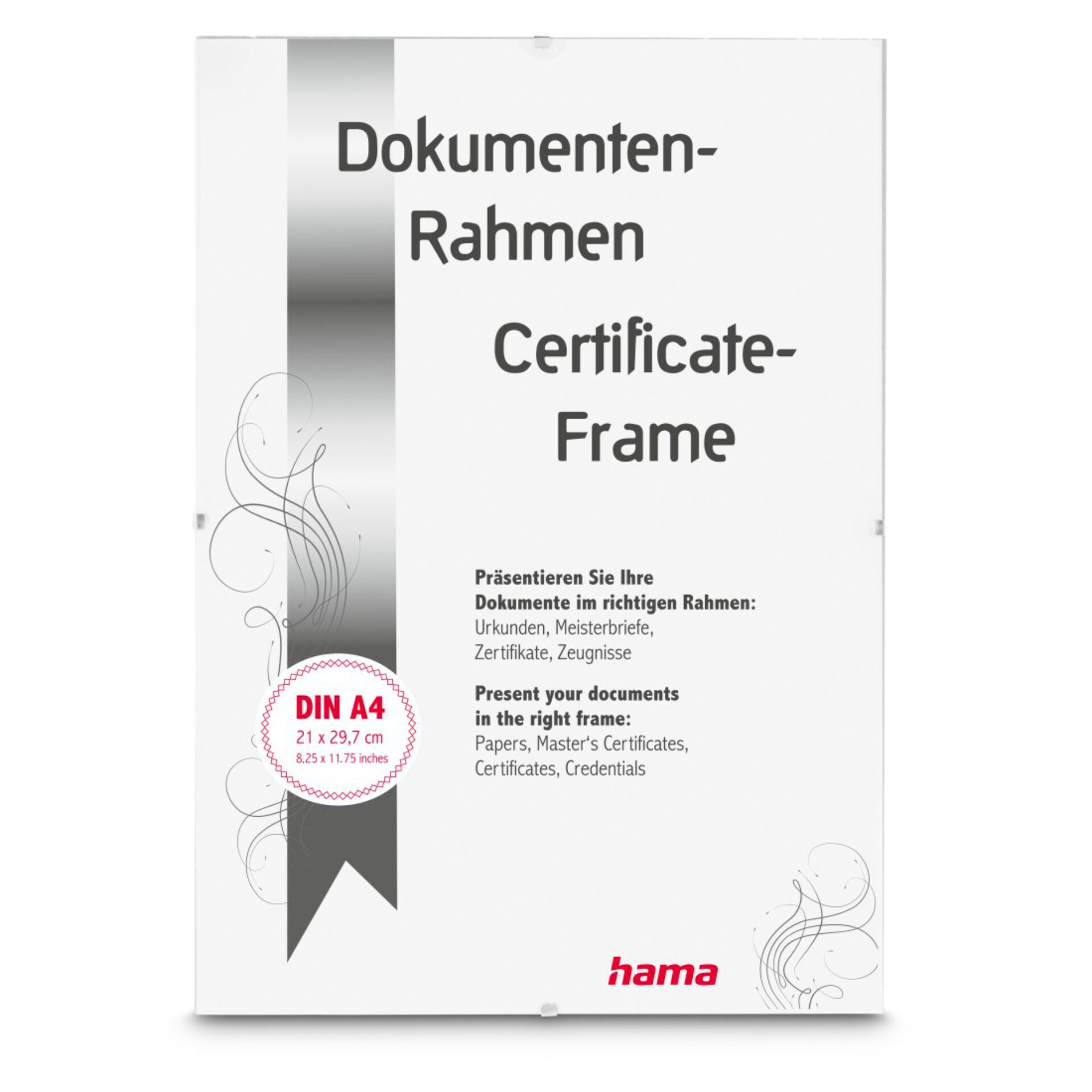 Erwachsener, Weiblich, Person, Frau, Kopf, Dokumenten-Frame, Zertifikat-Rahmen, DIN A4, Rahmen, Hama