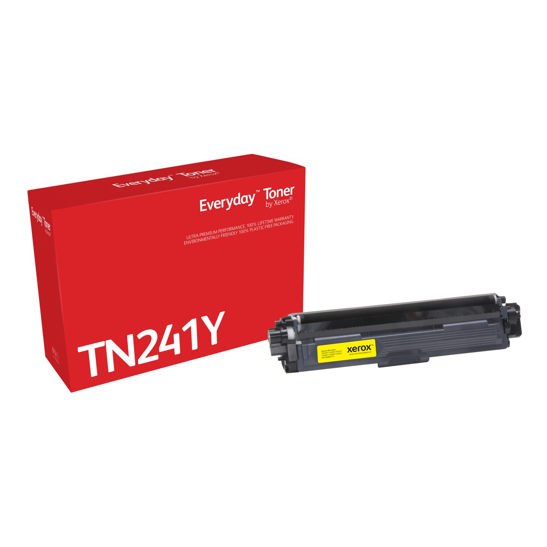Toner, TN241Y, Xerox, Tonerpatrone, Rot-Schwarz