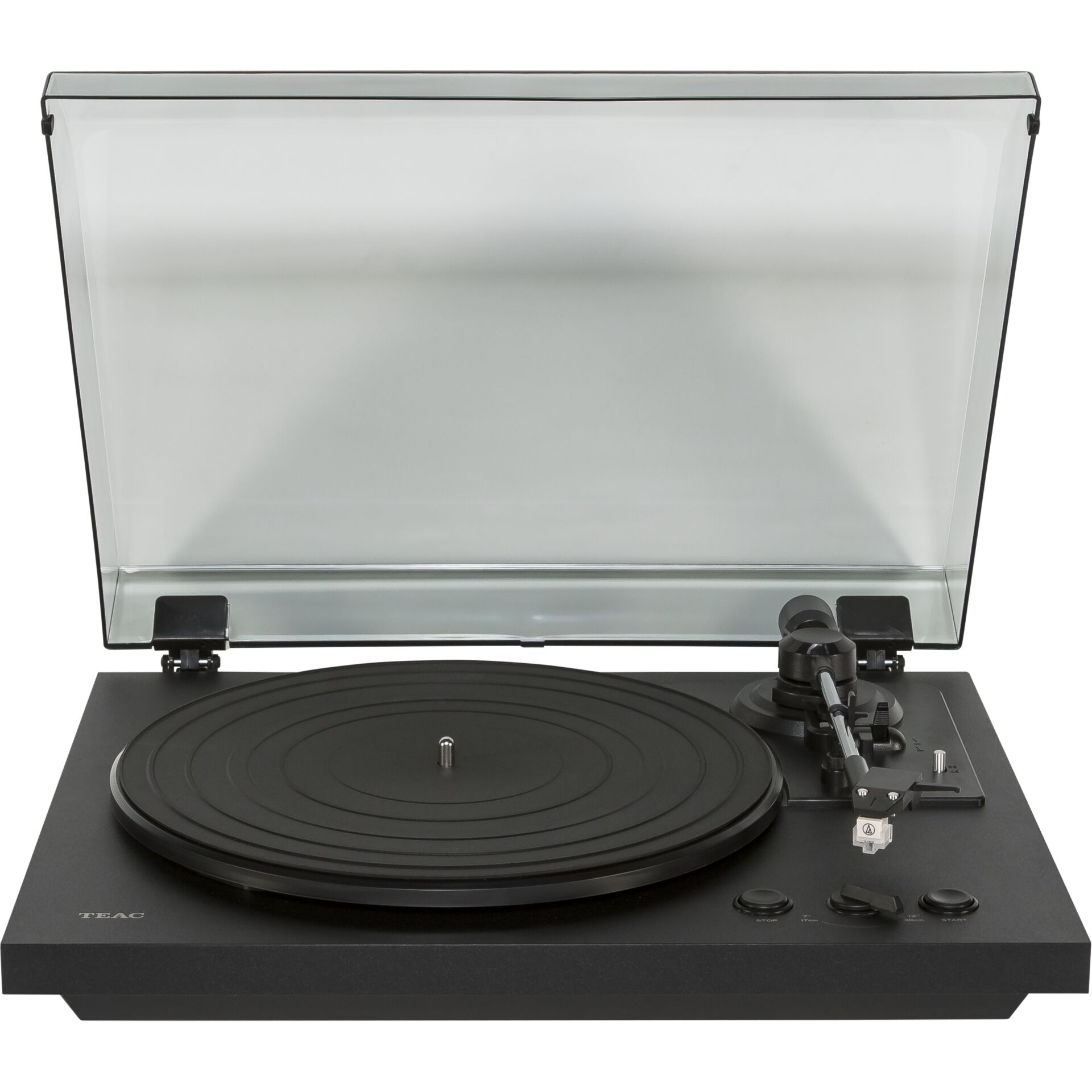 Plattenspieler, Turntable, Schwarz, Vinyl, LED-Tonarm