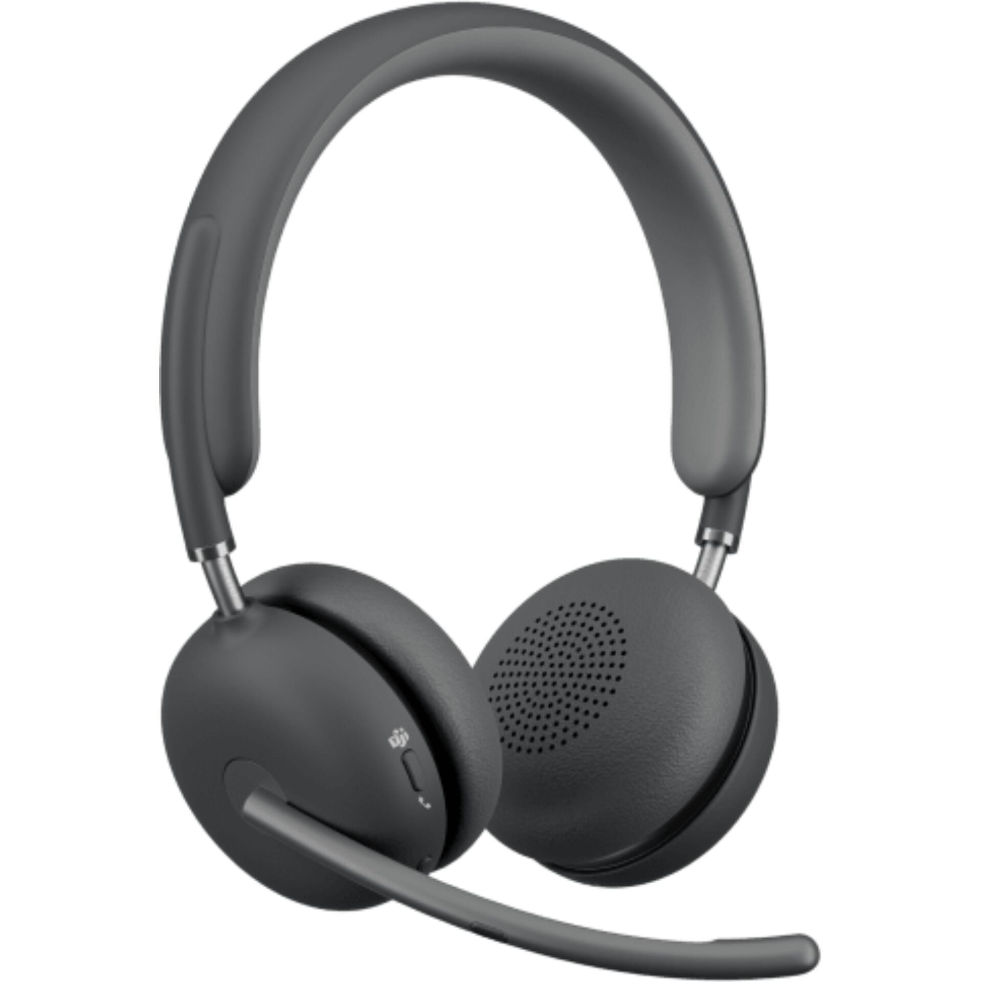 kopfhörer, over-ear, drahtlos, mikrofonarm, grau