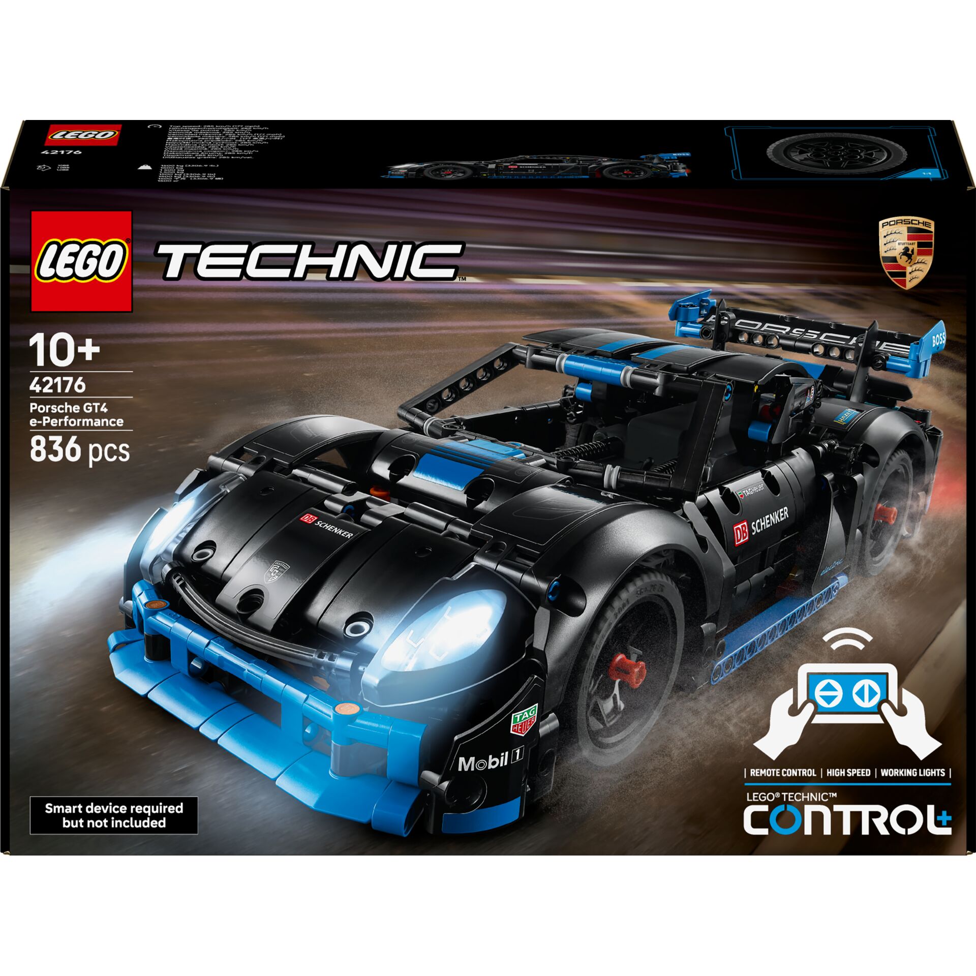 Lego Technic, Porsche GT4, Modellauto, Fernsteuerung, 836 Teile