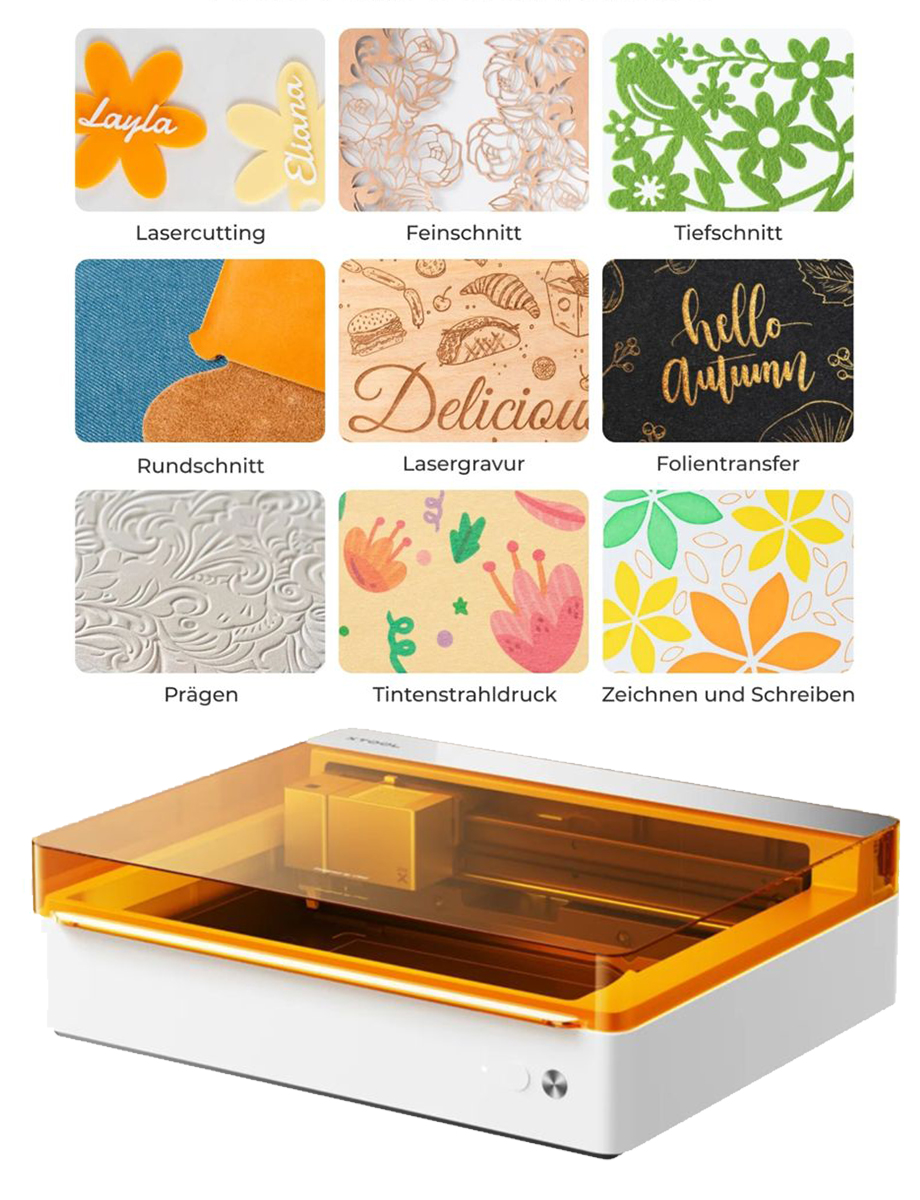 Lasercutting, Feinschnitt, Tiefschnitt, Rundschnitt, Lasergravur