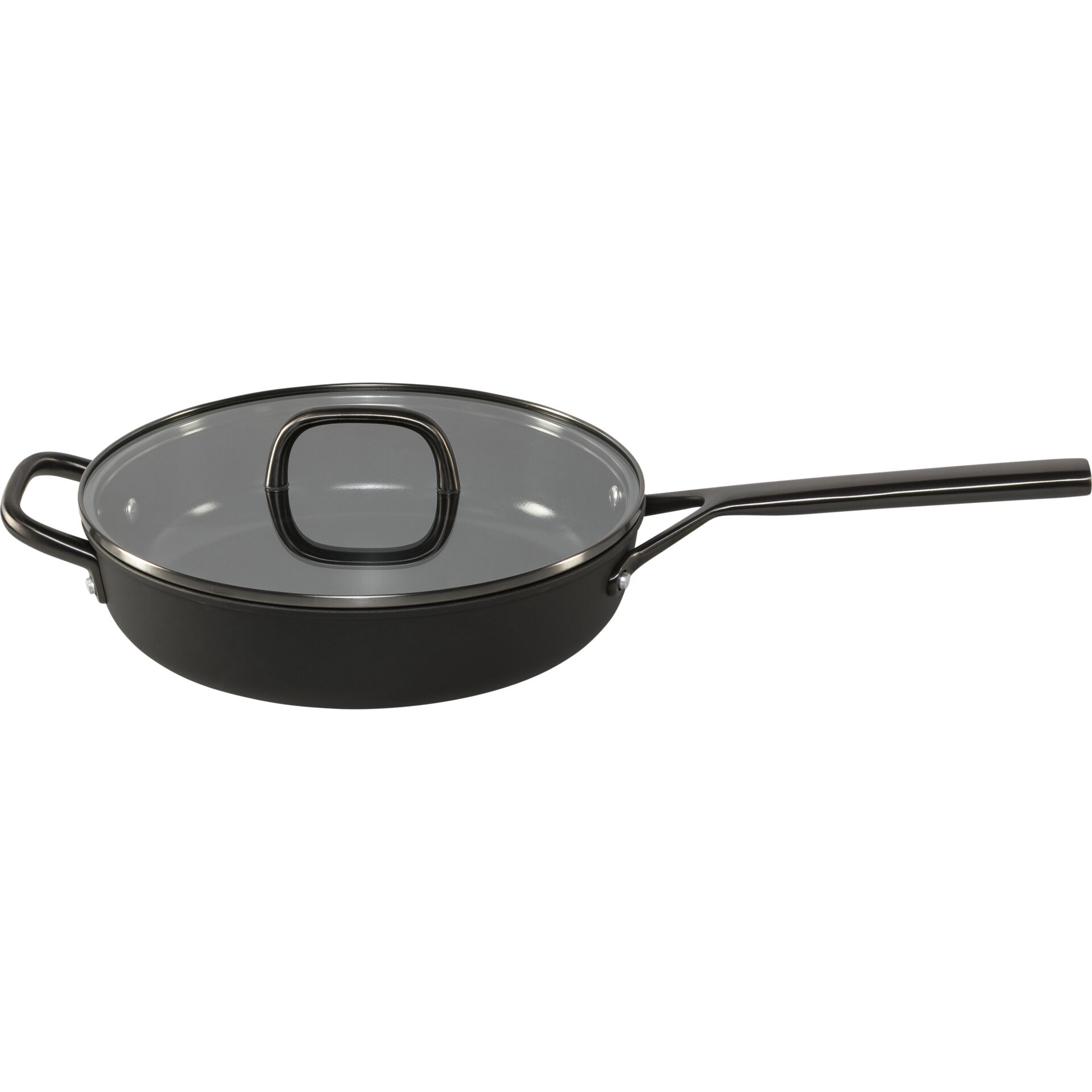 Pfanne, Bratpfanne, Glasdeckel, Antihaft, Gehärteter Glasdeckel