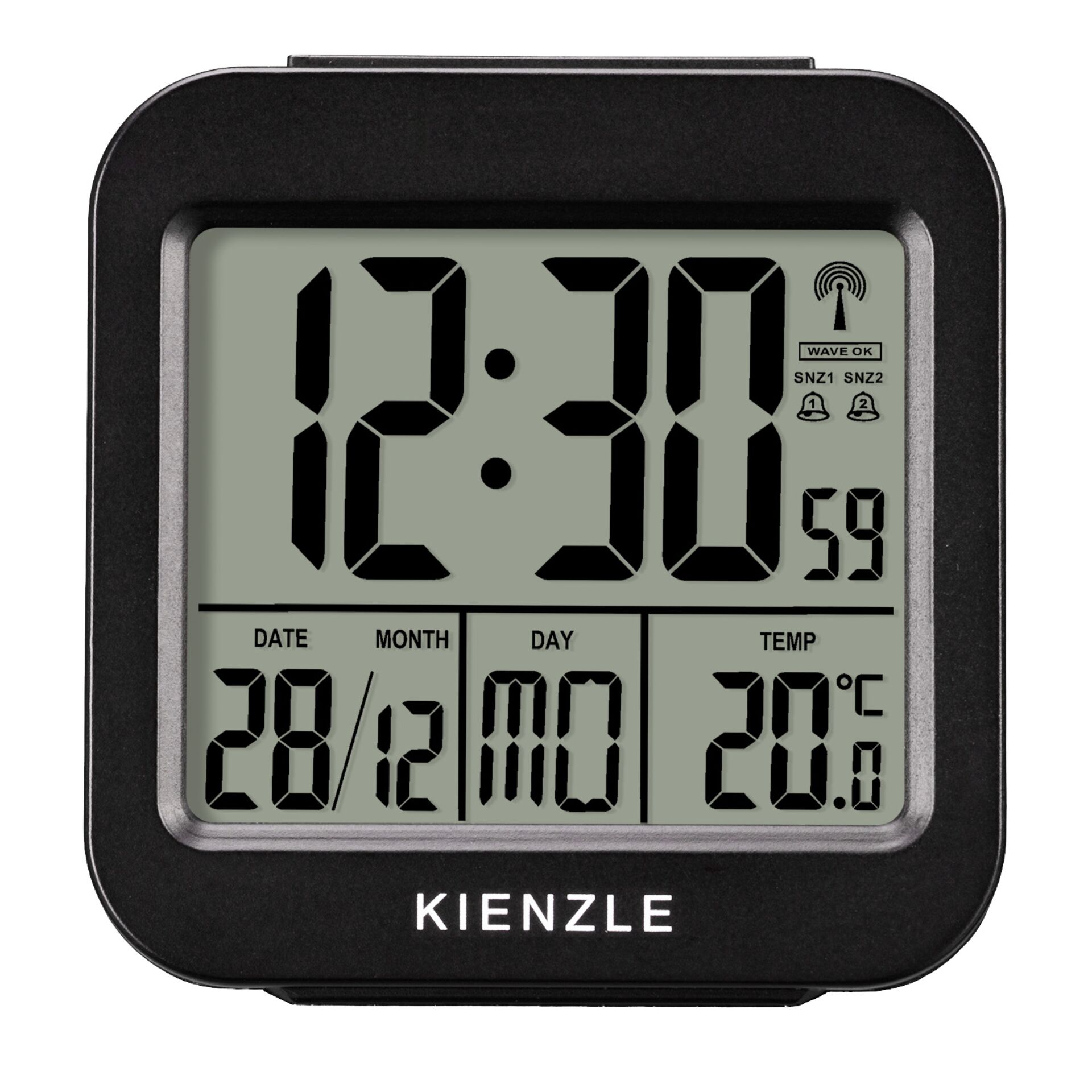 digitaler Thermometer, Uhr, Thermometer, LCD-Display, Kienzle