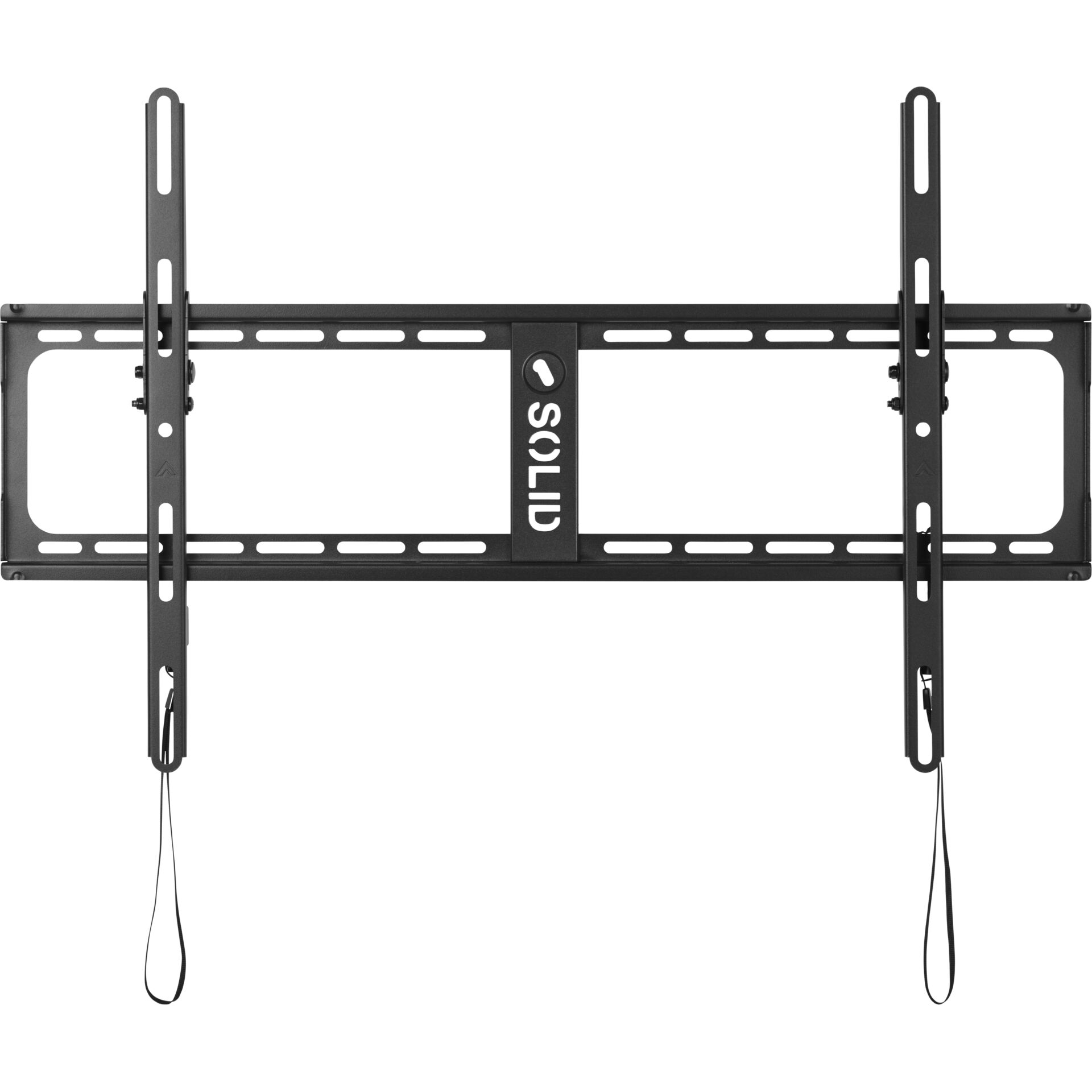 TV-Wandhalterung, Metallhalterung, Schwarz, Wandmontage, Sicherungsriemen