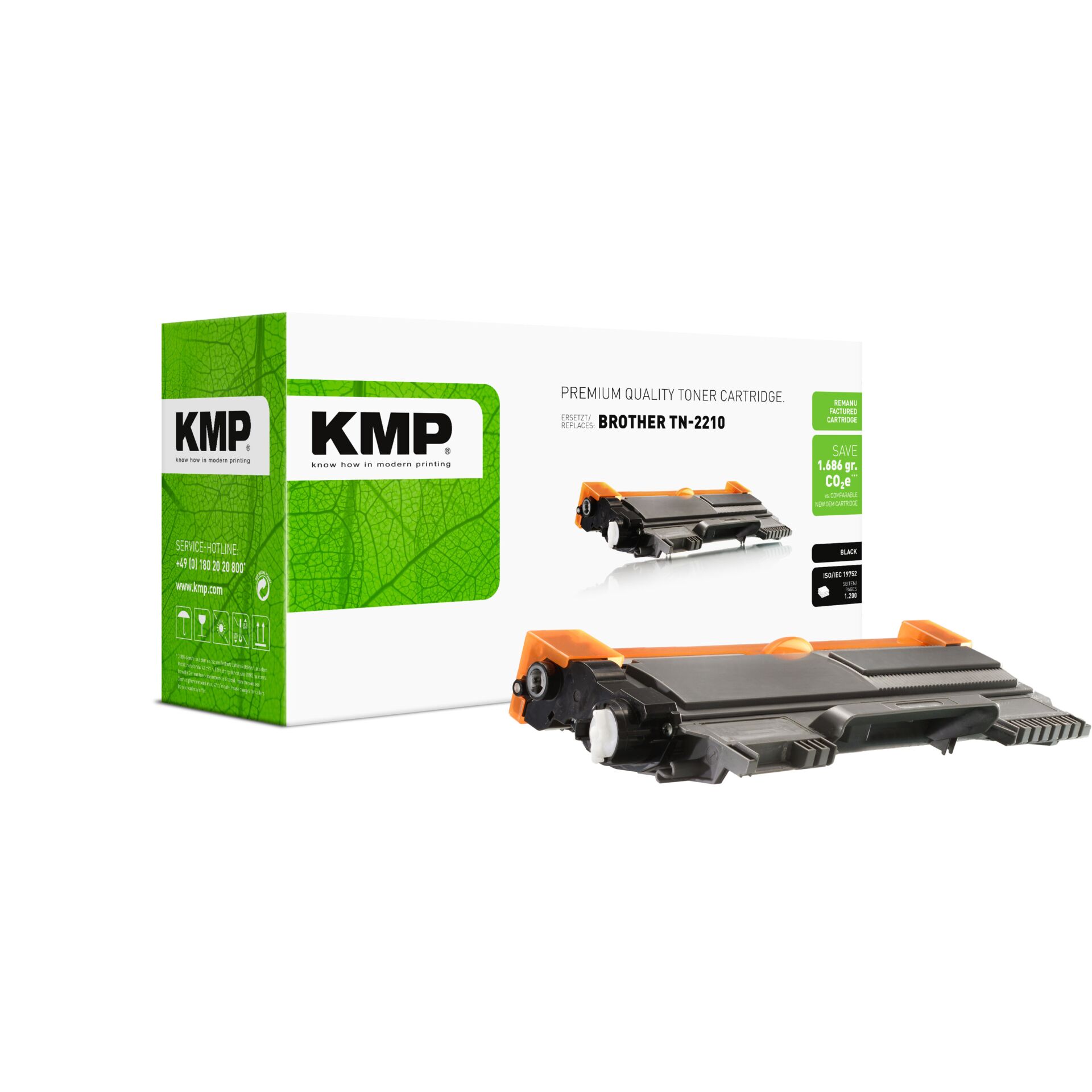 Werbung, Plakat, Tonerpatrone, Toner, KMP, TN-2210, Schwarz/Orange
