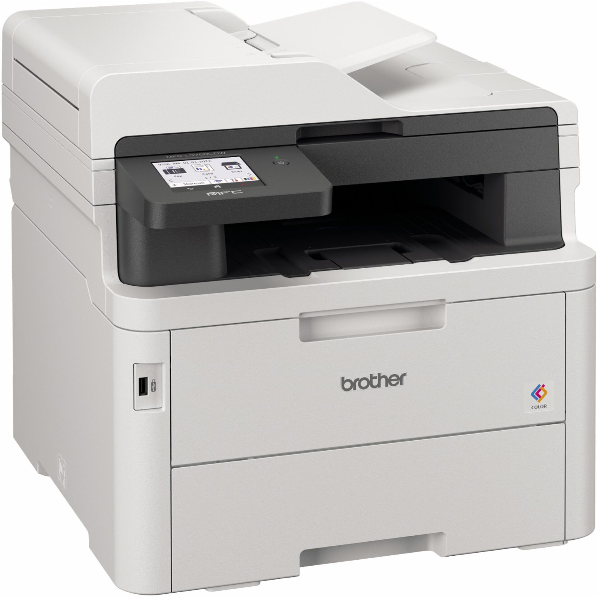 Drucker, Multifunktionsdrucker, Farbdruck, Papierfach, USB-Port
