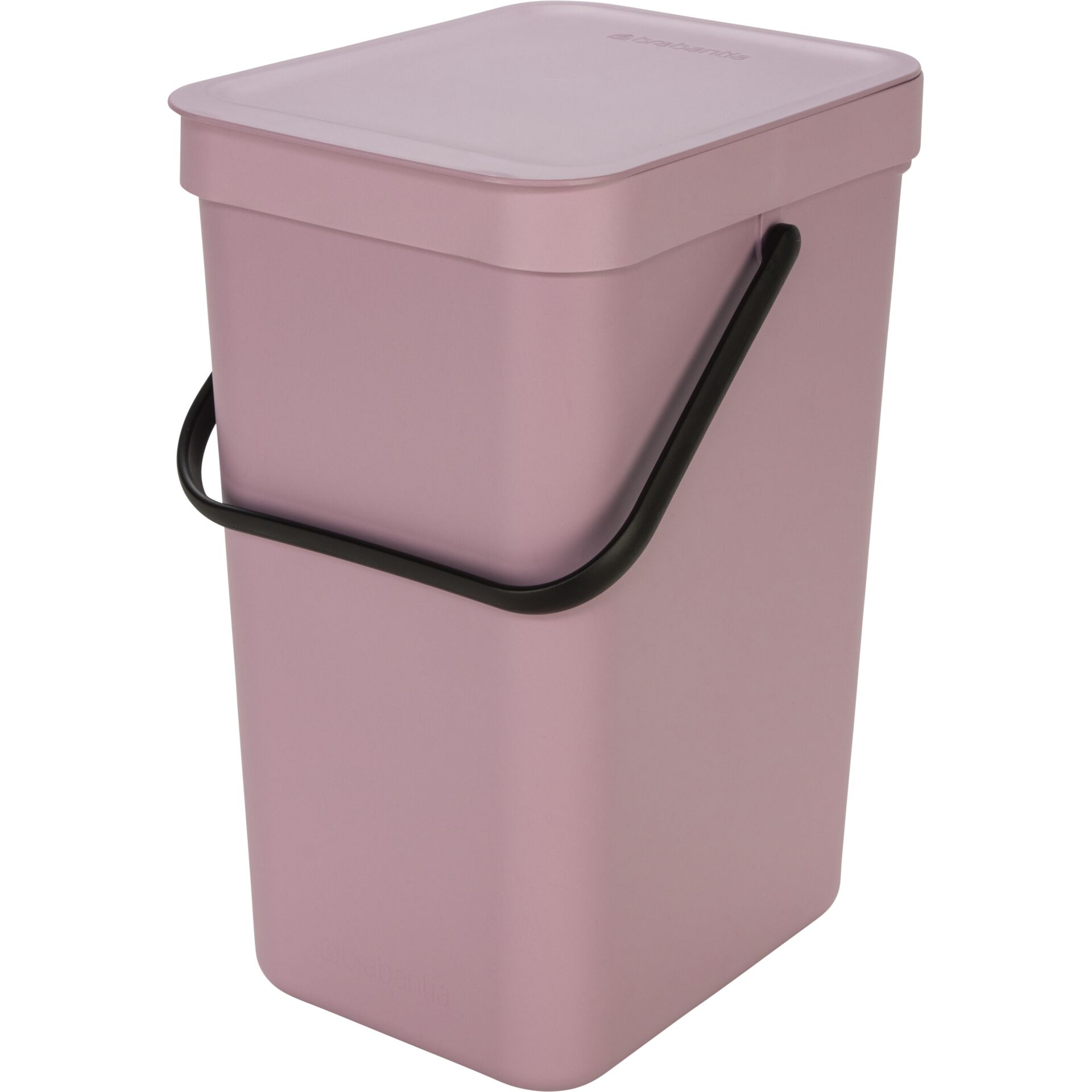 Mülltonne, Abfallbehälter, Kunststoff, Rosa, Schwarz Griff