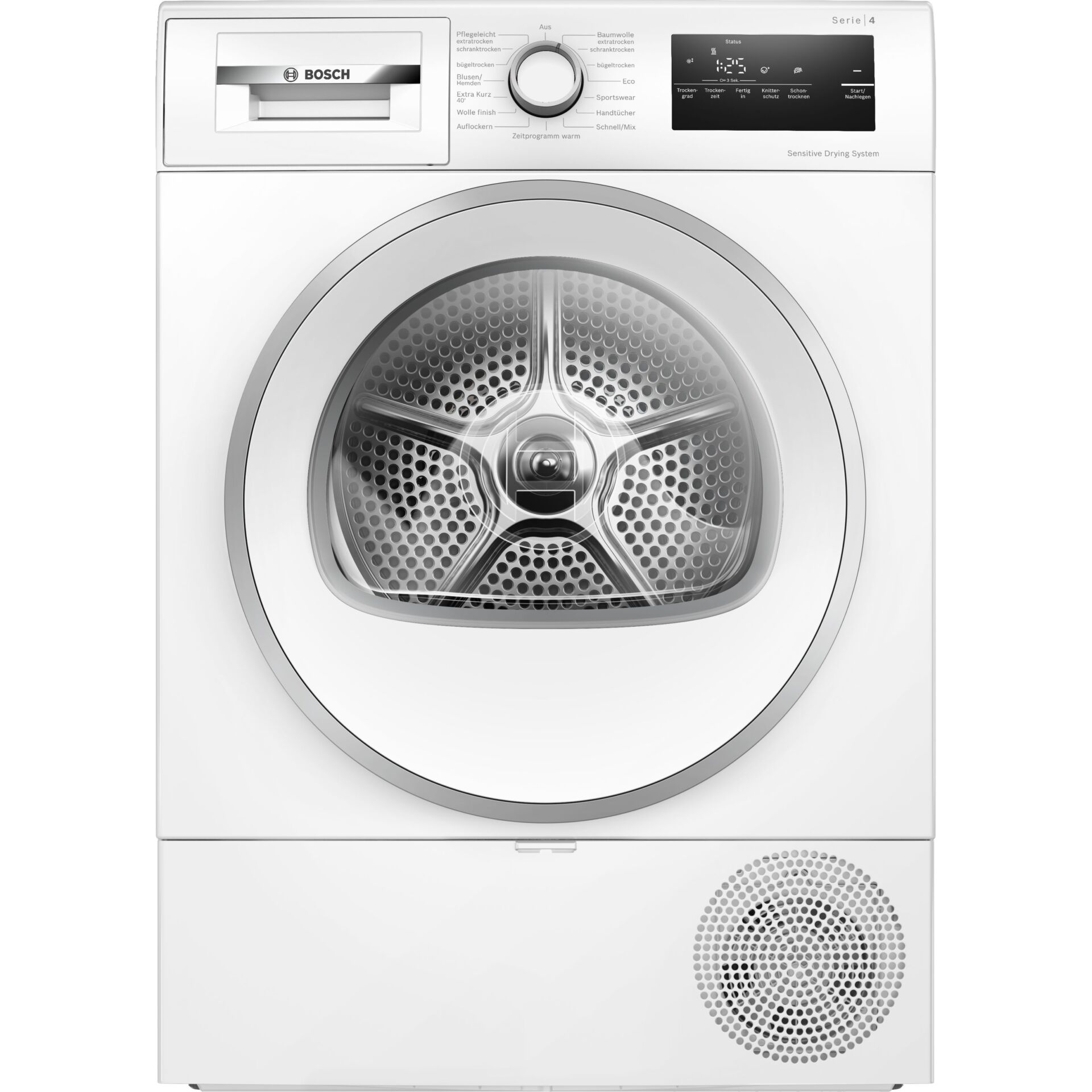 Waschmaschine, Frontlader, Waschmaschinen-Trommel, Großes Türglas, Dunkles Display