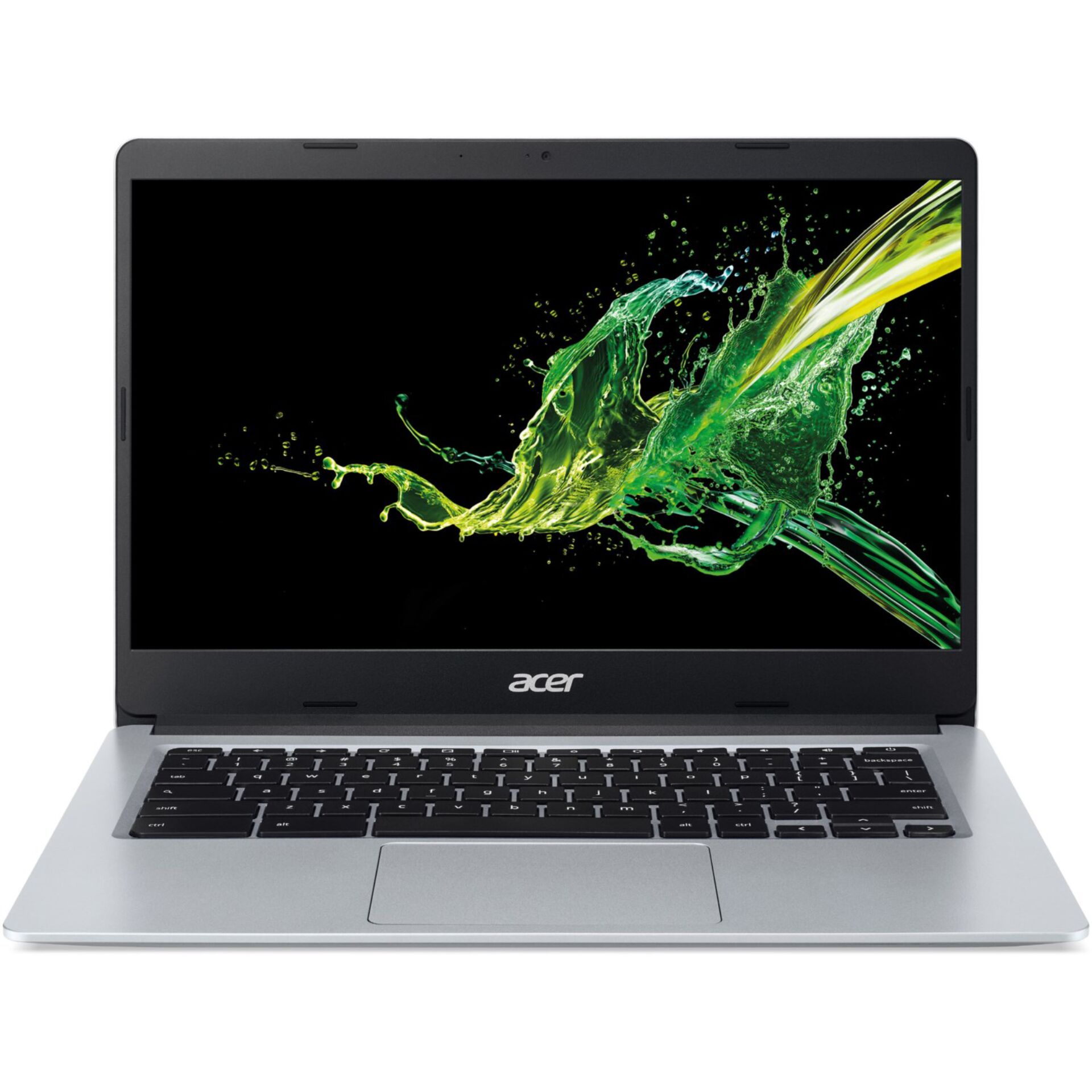 laptop, Acer, silver, schwarz-rahmen, Tastatur