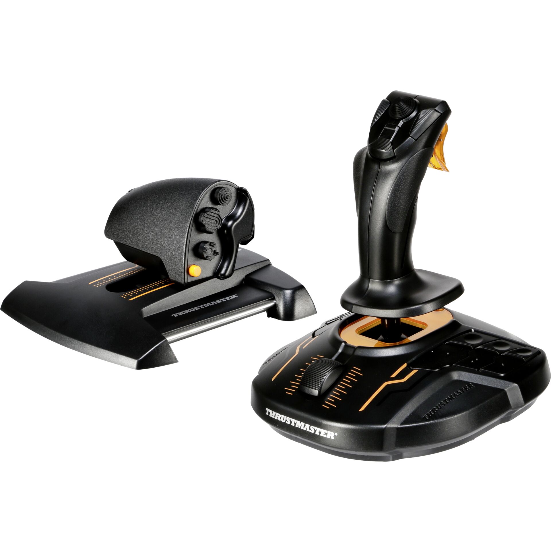Joystick, Flightstick, Schwarz, Schwarz, Pedale