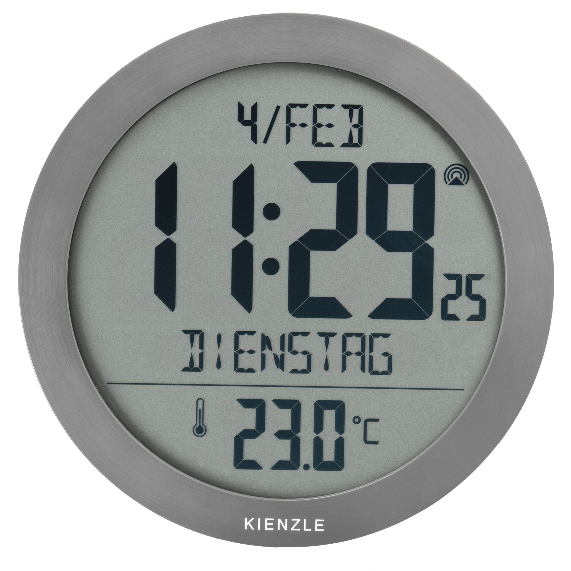 digitaluhr, wecker, digitalanzeige, temperatur, rundermetallrahmen