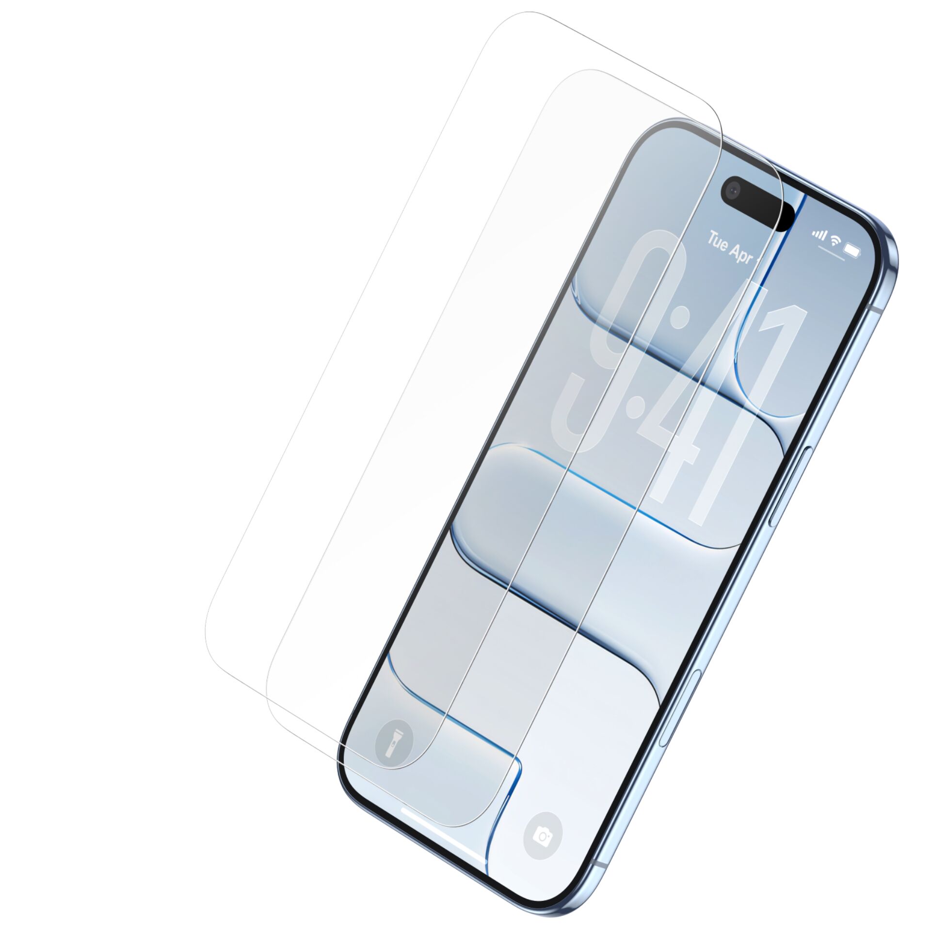 smartphone, Displayschutzfolie, Glas, iPhone, blau