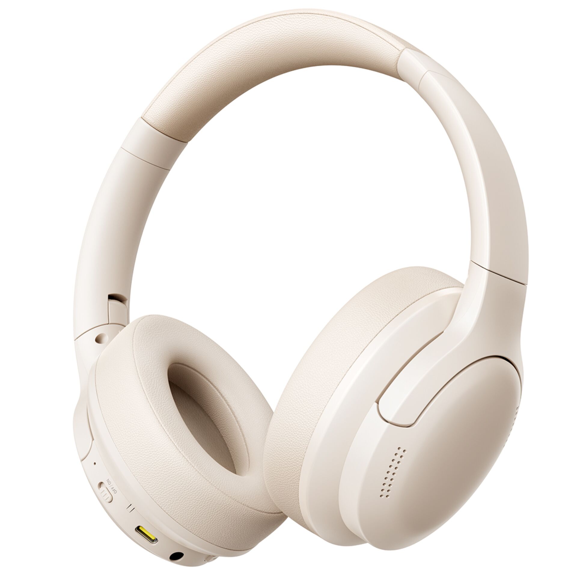 Over-Ear, Kopfhörer, Drahtlos, Beige, Gepolstert