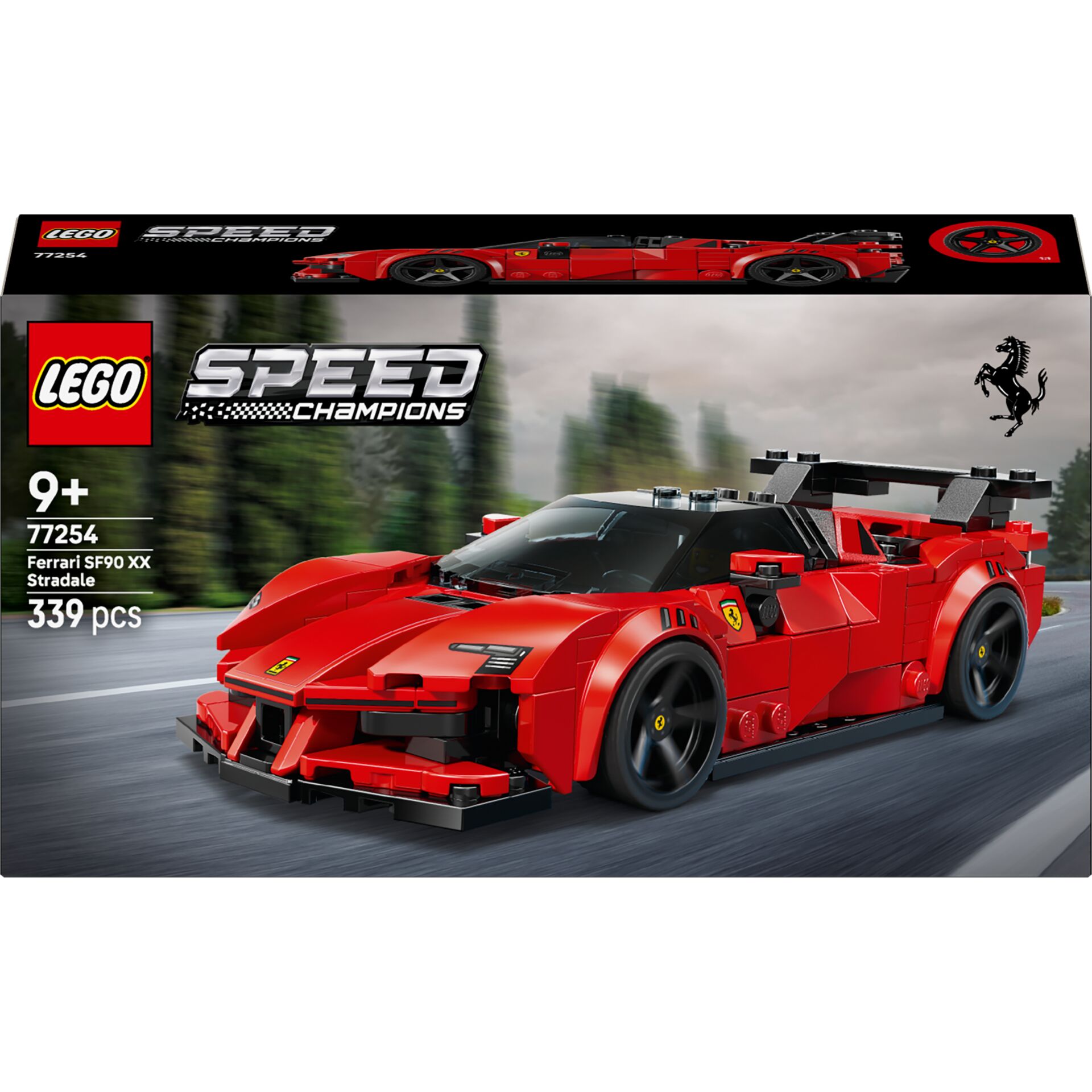 Lego Speed Champions, Ferrari SF90 XX, Roter Rennwagen, Kunststoffbausatz, 339 Teile