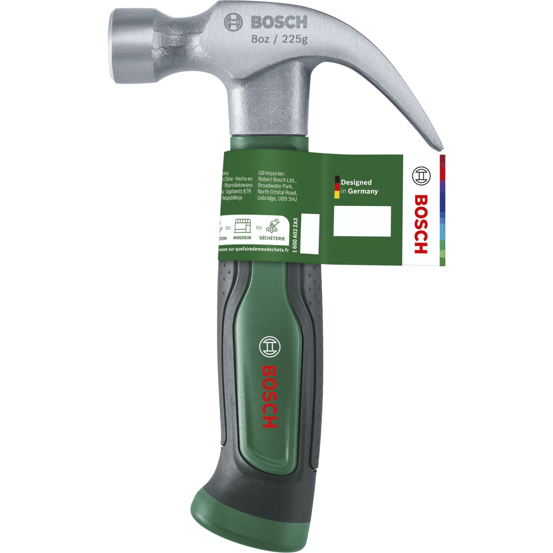 Hammer, Claw hammer, Metal head, Green handle, Bosch, Hammer, Claw Hammer, Metallkopf, Grüner Griff, Bosch