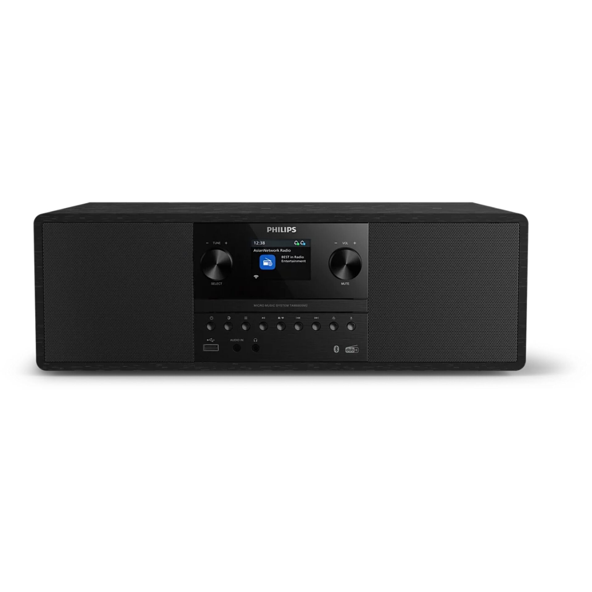 Kompaktanlage, Internetradio, CD-Player, schwarz, Lautsprecher