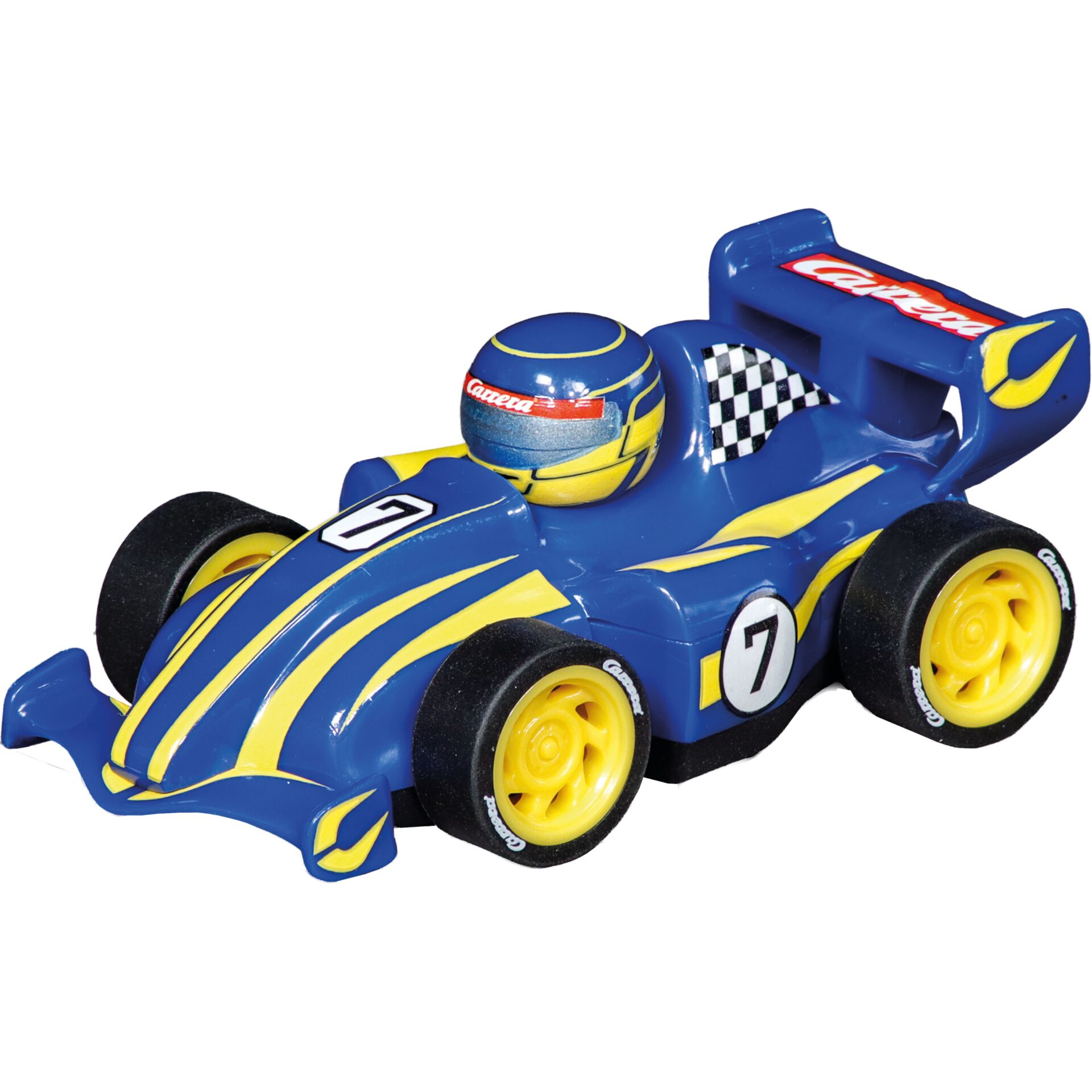 Go-kart, Racer, Blau, Gelbe Akzente, Nummer 7