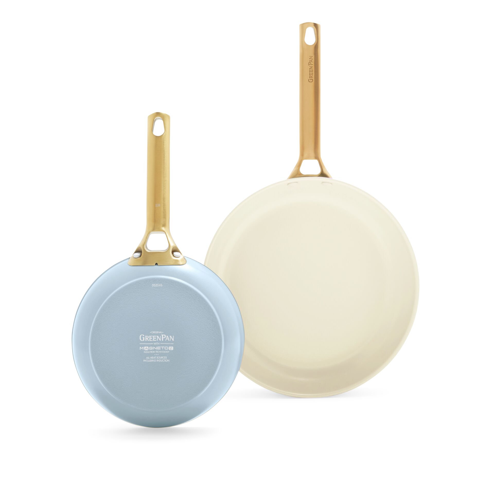 Pfanne, Pfannenset, Gussplatte, Goldgriff, Toledo-Design