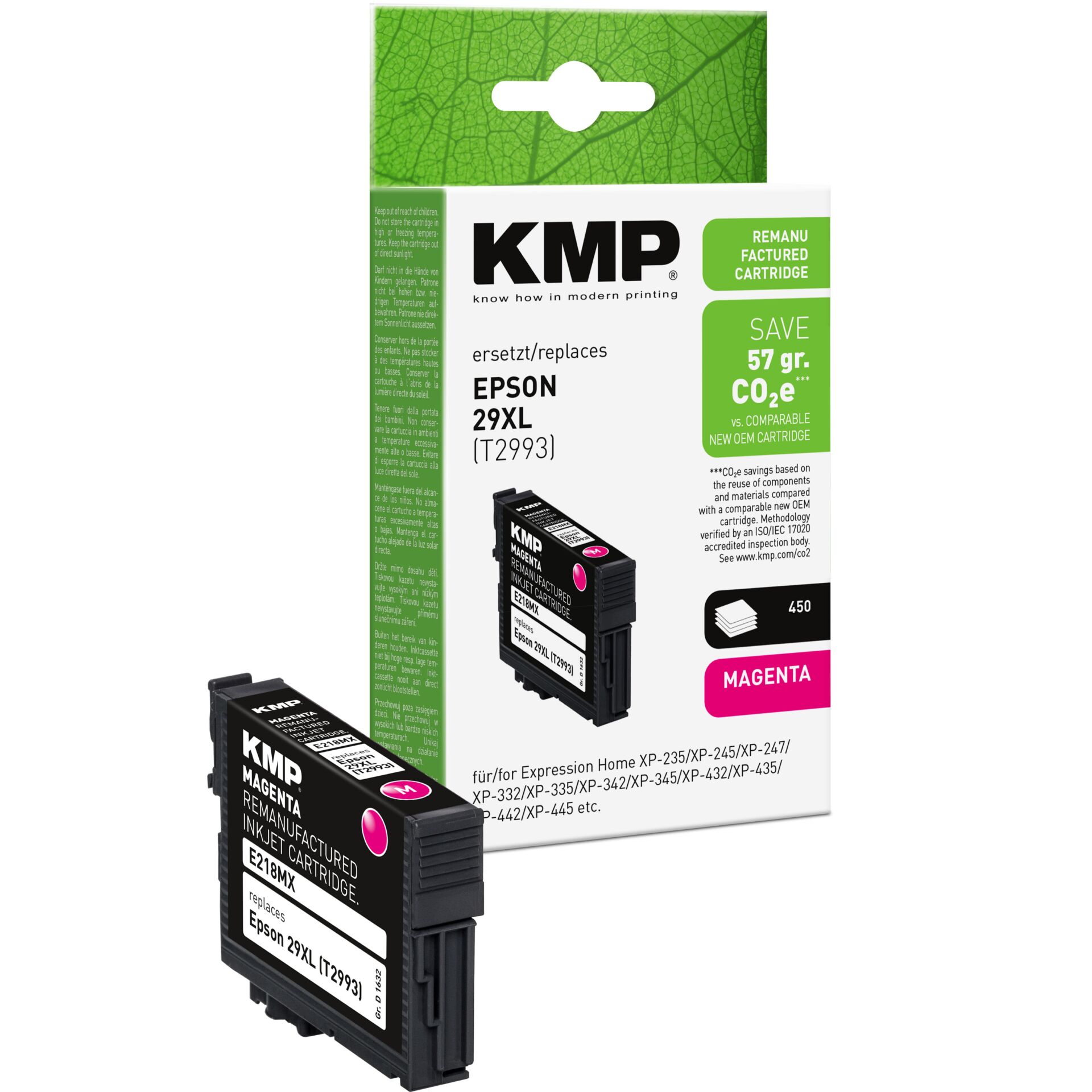 Adapter, Elektronik, Computer-Ausrüstung, Computerausrüstung, QR-Code, Tintenpatrone, Magenta, KMP, Epson 29XL, Nachfüllpatrone