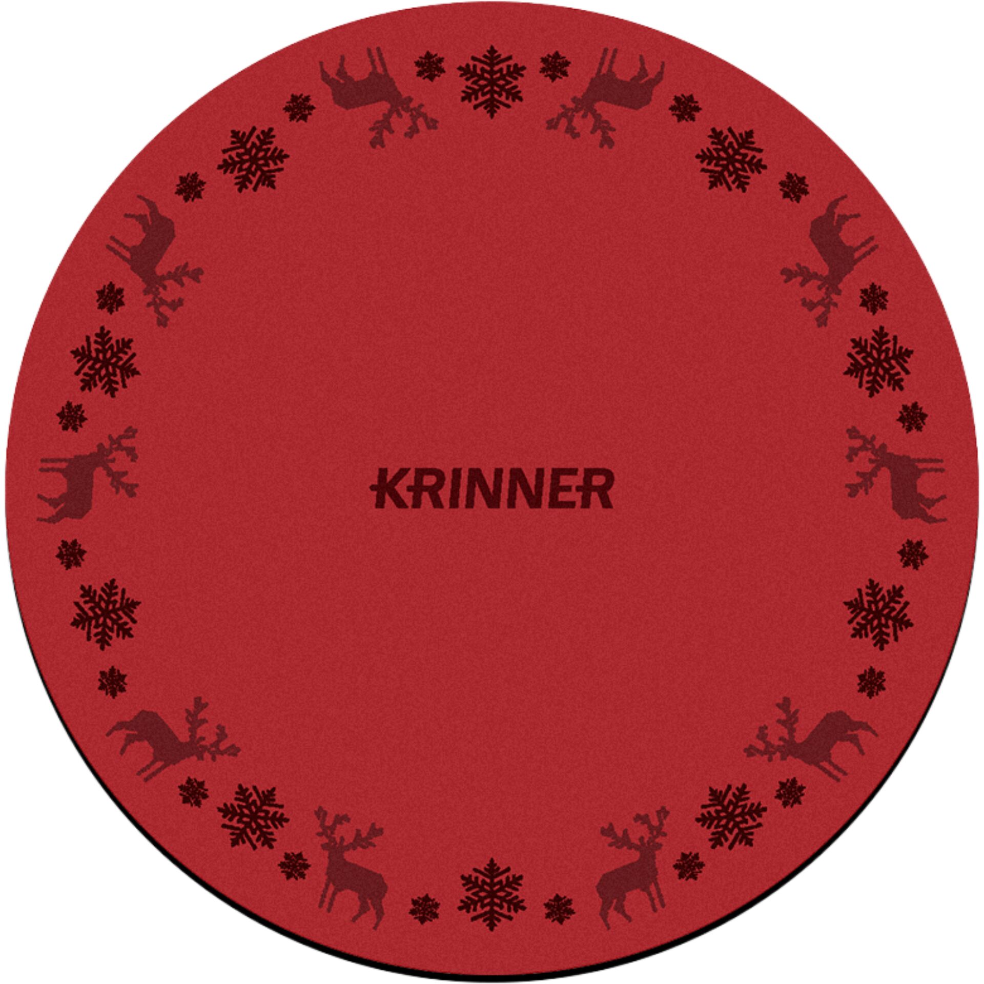 rot, runde form, weihnachtlich, logo-texte, krinner
