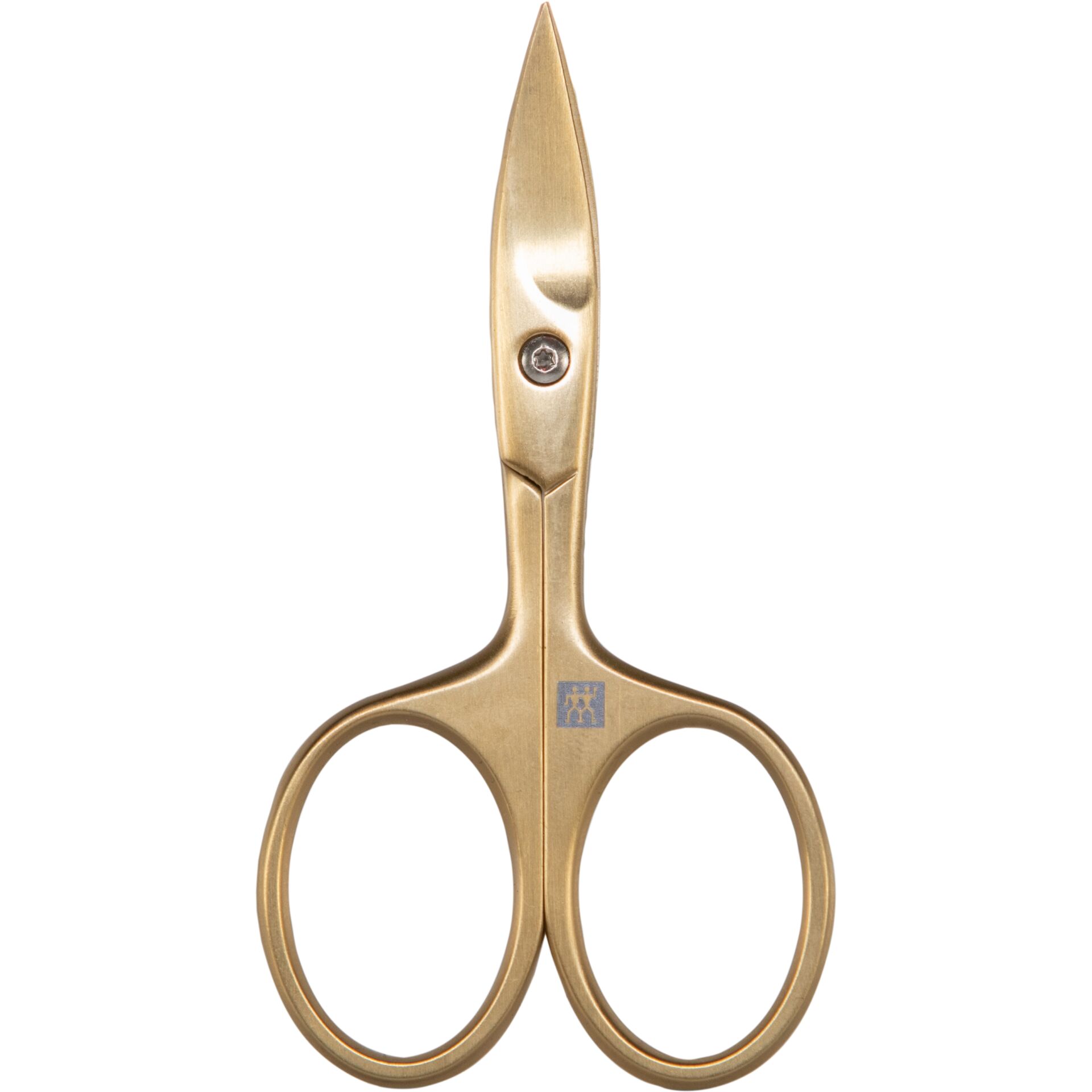 Stickschere, Metall, Goldfarben, Spitze Klingen, Große Griffe