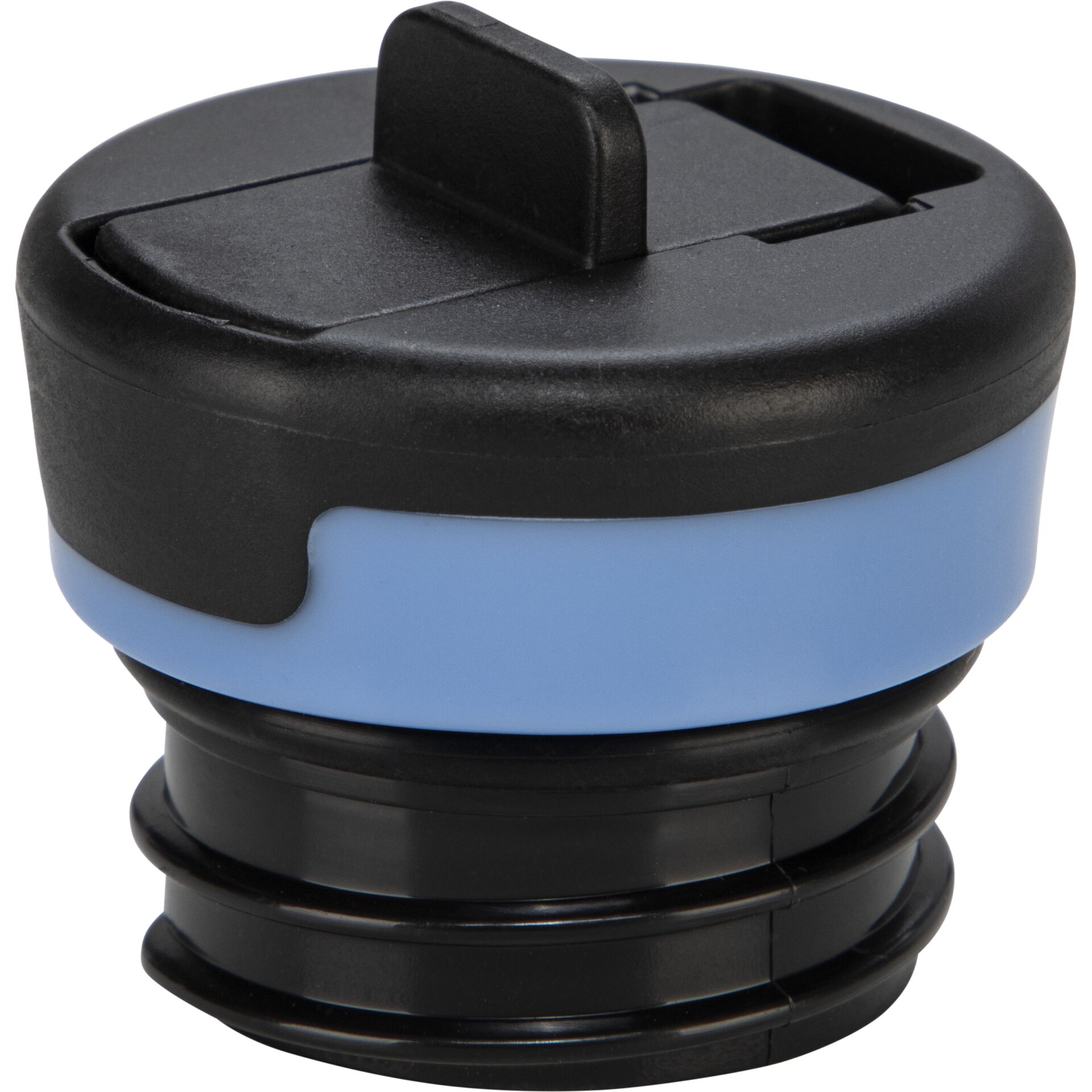 Trinkbehälter, Flasche, Schraubverschluss, Schwarz, Blau