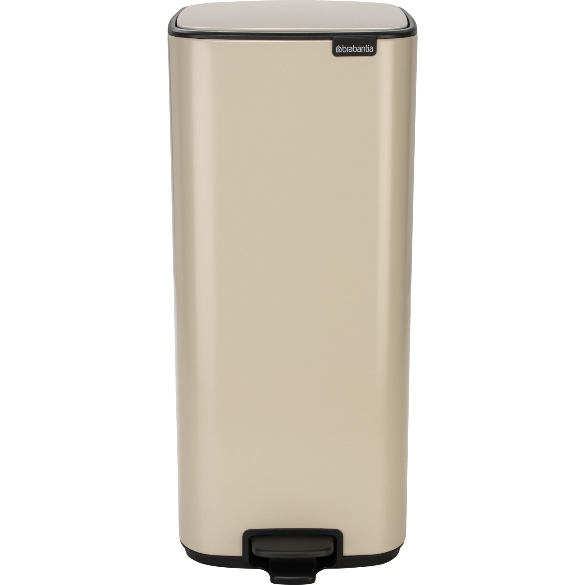 Abfalleimer, Mülleimer, Pedalabfalleimer, Stahl, Beige