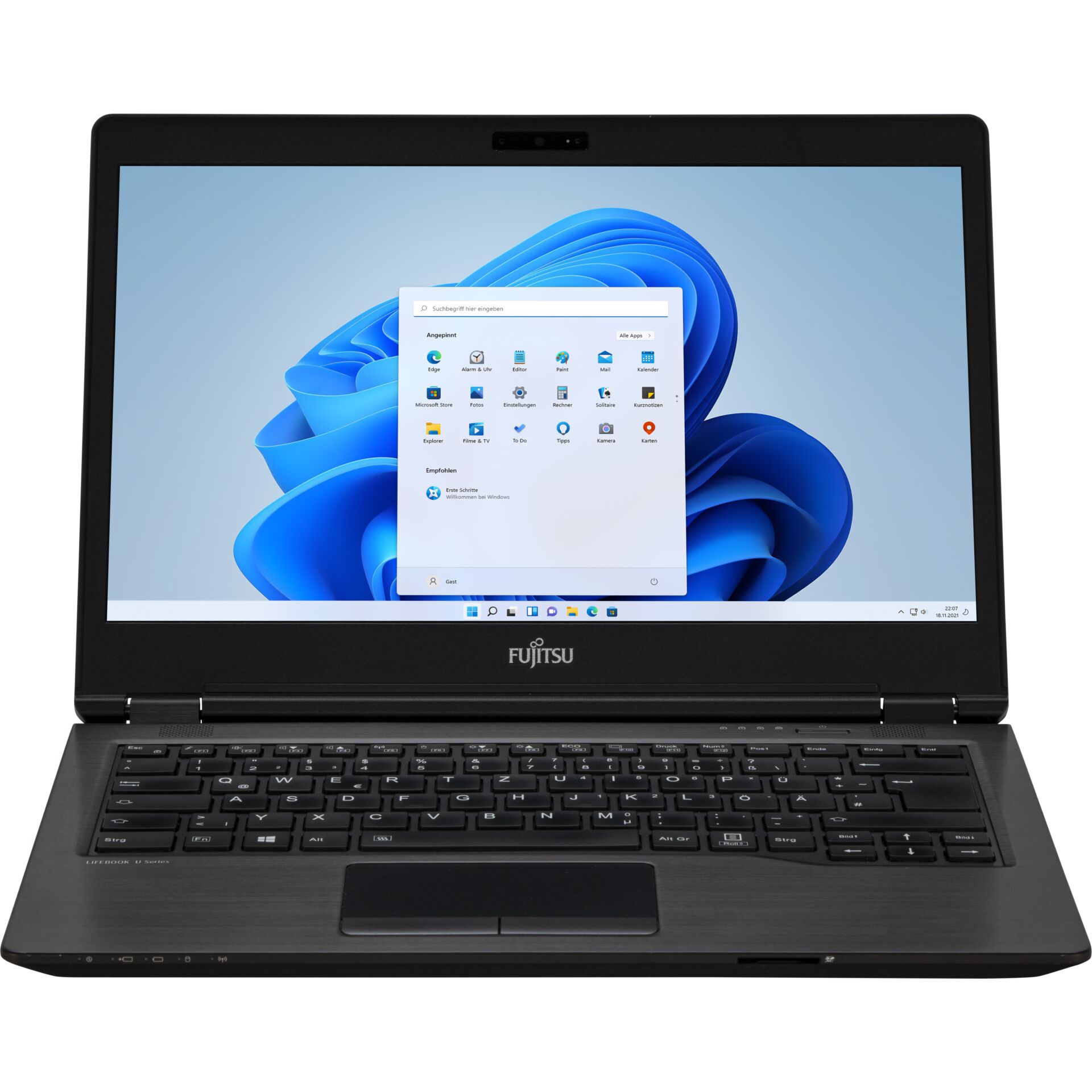 laptop, Fujitsu, windows, Tastatur, schwarz