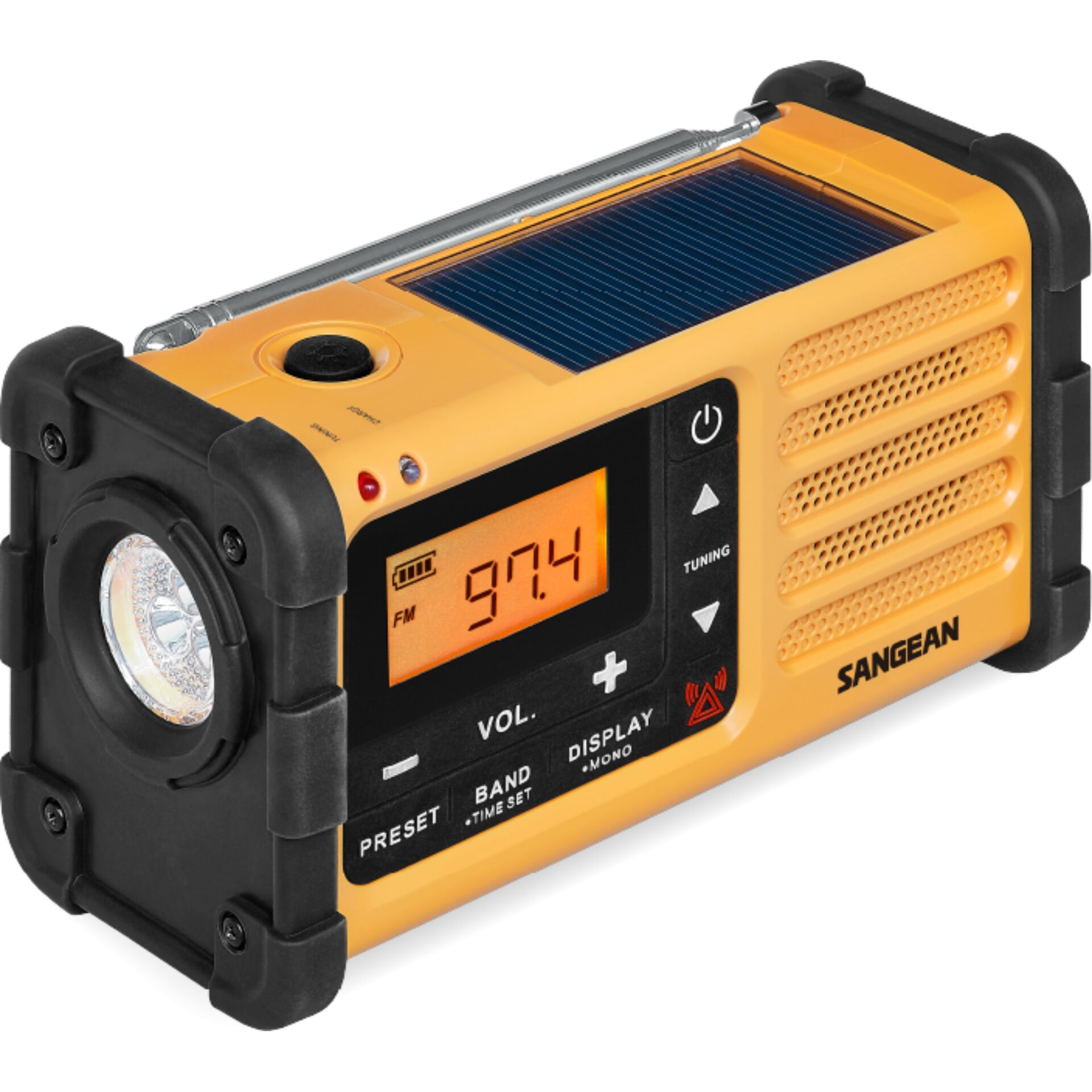 solarpanel, digital radio, handy radio, FM radio, LED flashlight