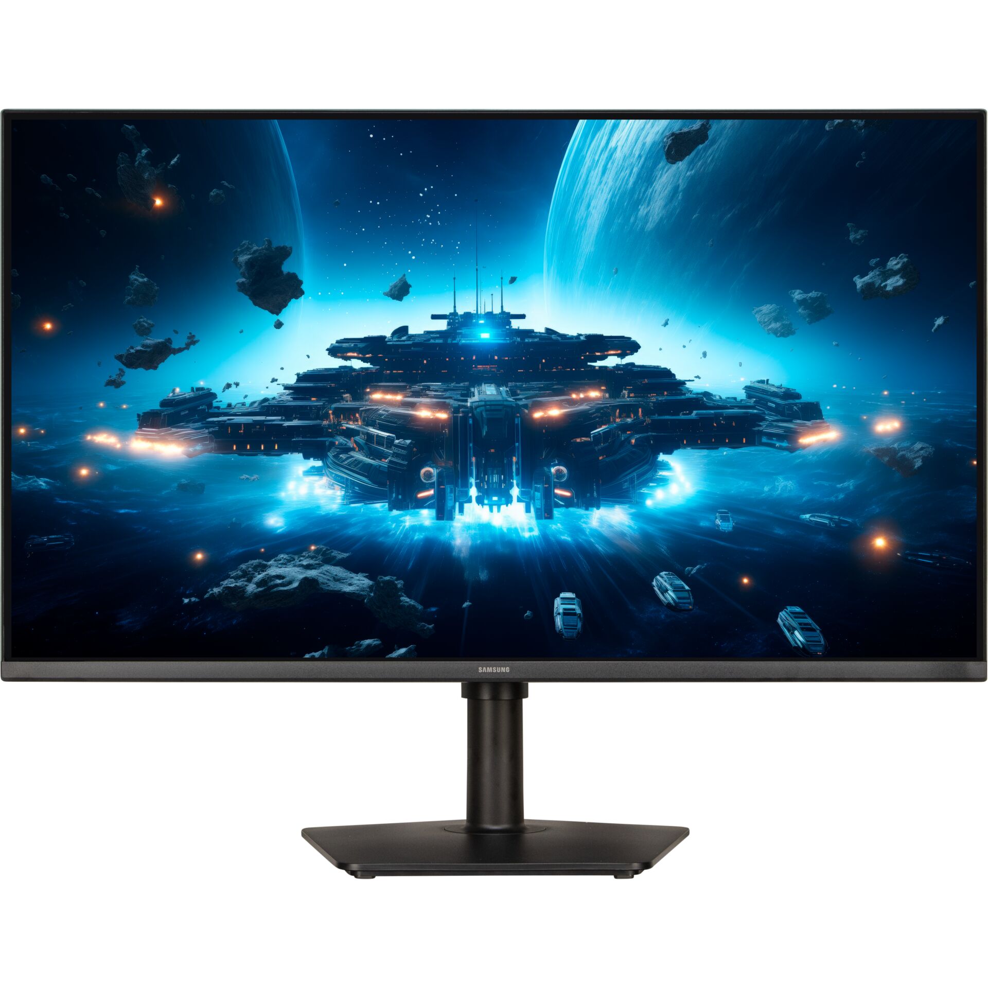 monitor, gaming, 28-inch, LED, curved, monitor, display, alien ship, weltraum-szene, gaming