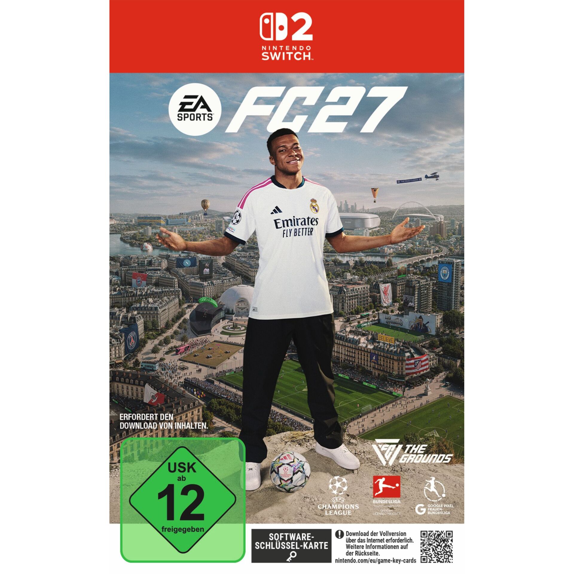 Switch-Spiel, FC 27, Fußball-Trikot, Emirates Logo, USK 12+