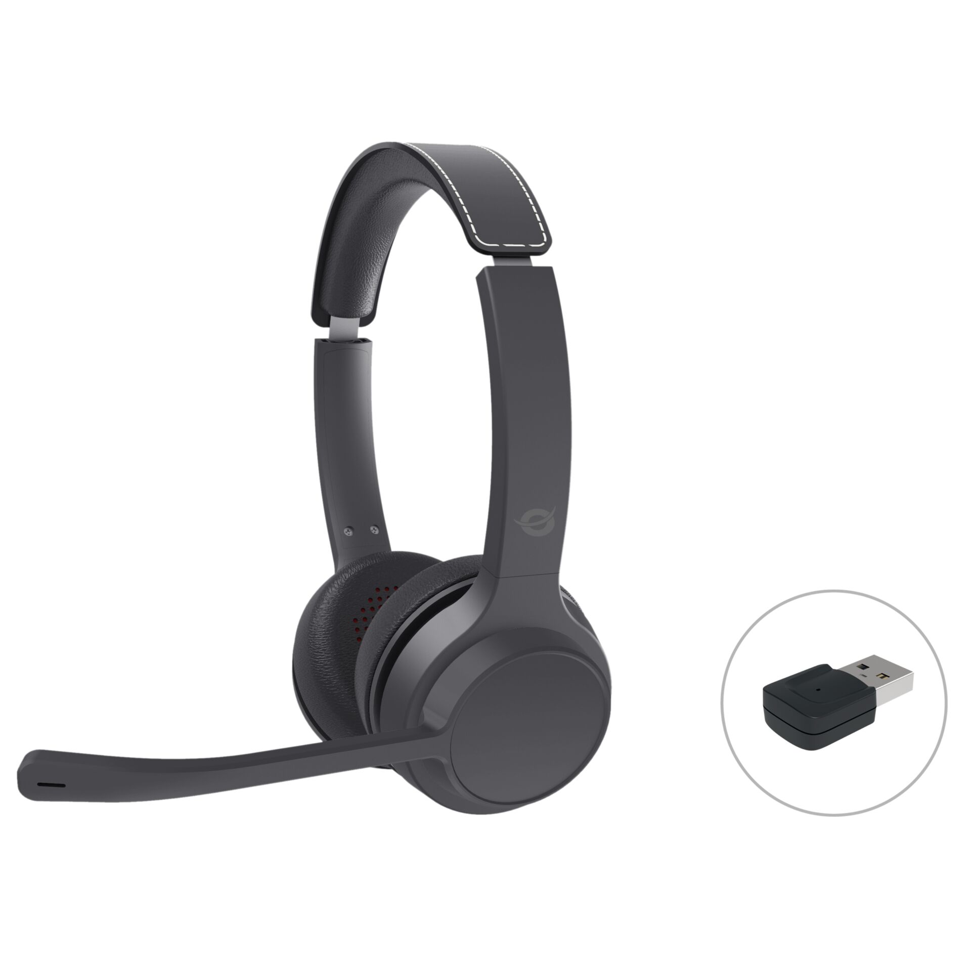 kopfhörer, headset, over-ear, mikrofon, usb-dongle